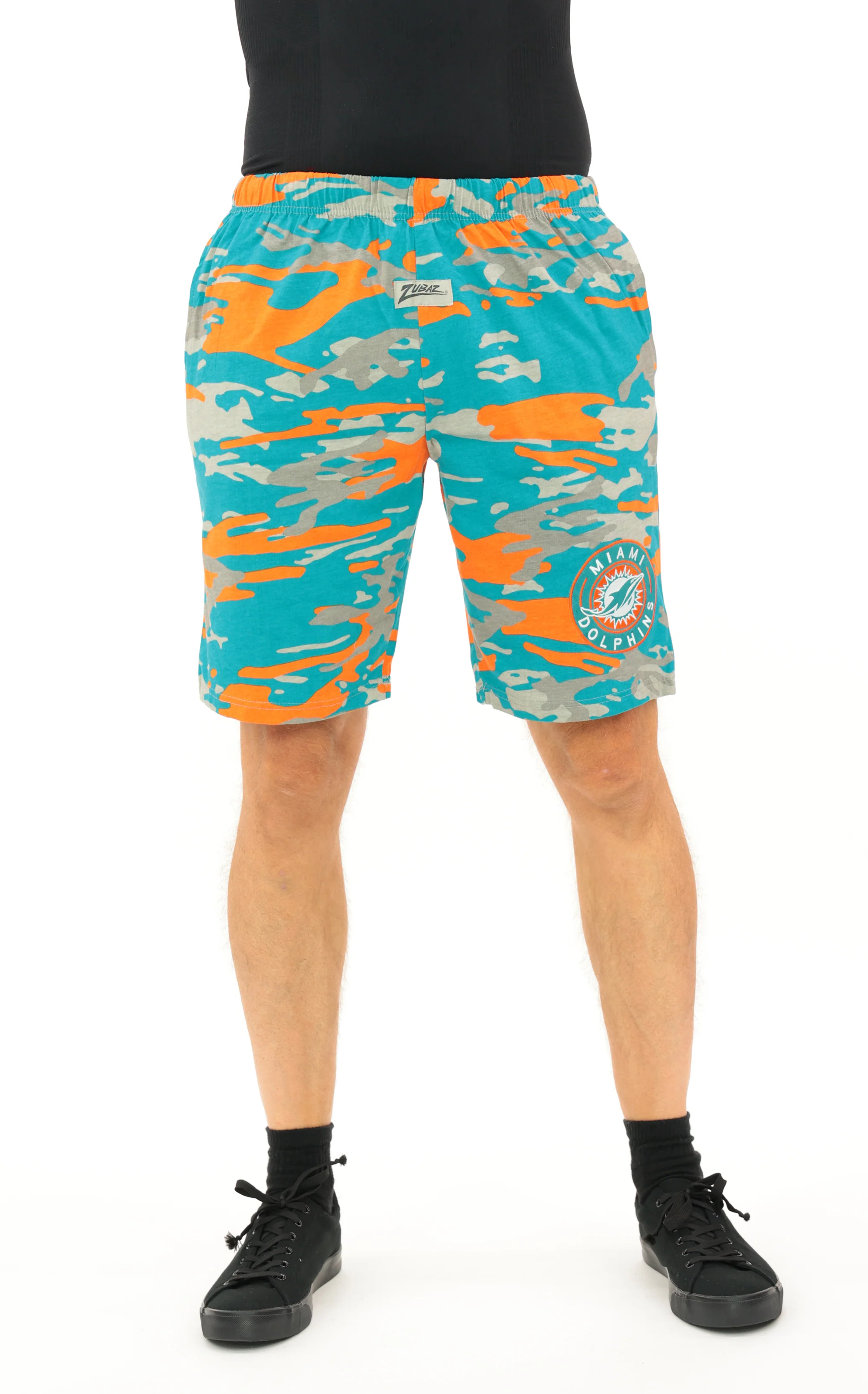 Zubaz NFL Adult Unisex Z88 Embroidered Alt Camo Shorts, Miami Dolphins - Image 11
