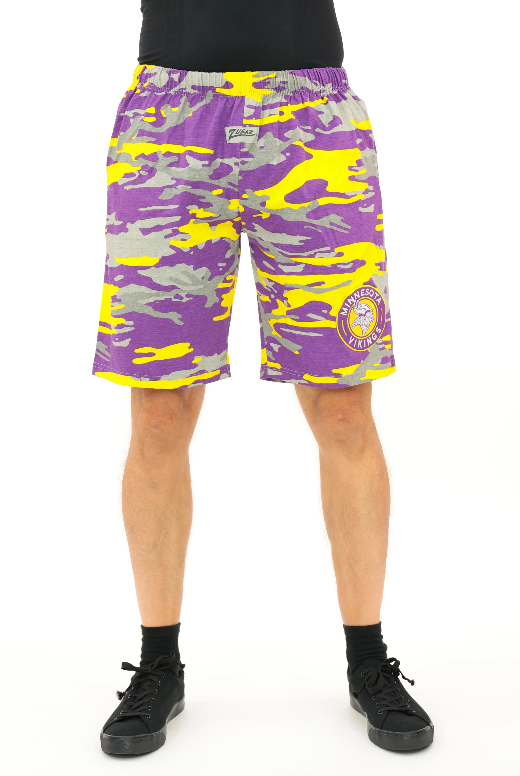 Zubaz NFL Adult Unisex Z88 Embroidered Alt Camo Shorts, Minnesota Vikings - Image 34