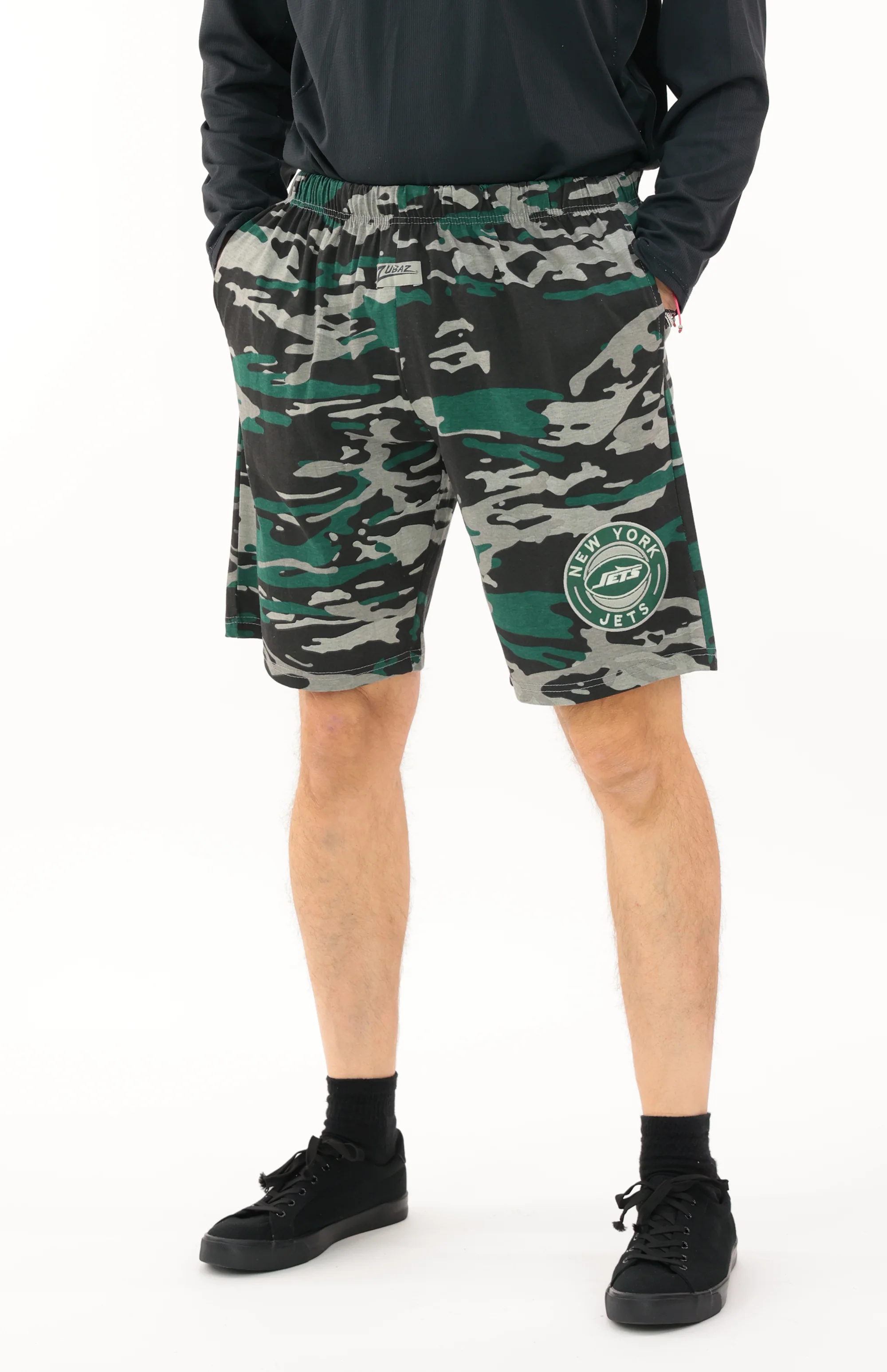 Zubaz NFL Adult Unisex Z88 Embroidered Alt Camo Shorts, New York Jets - Image 54