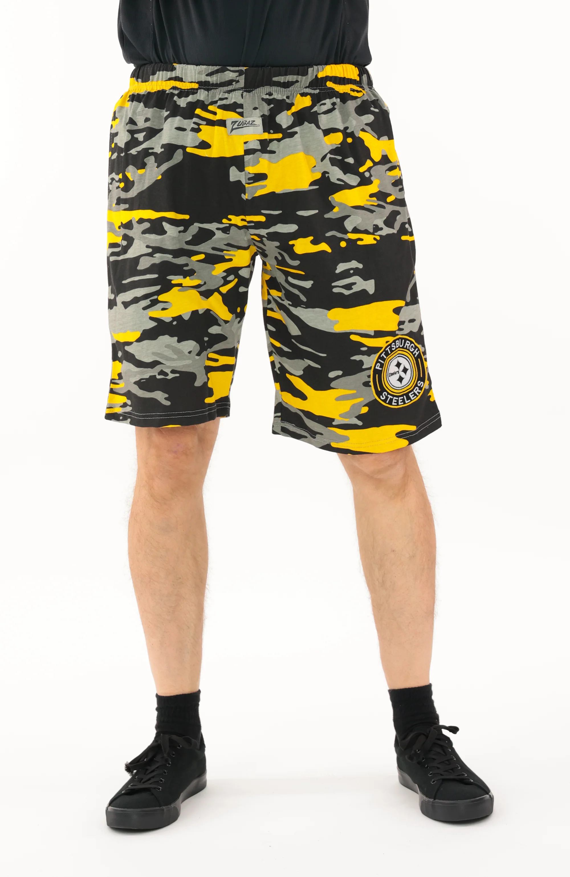 Zubaz NFL Adult Unisex Z88 Embroidered Alt Camo Shorts, Pittsburgh Steelers - Image 55