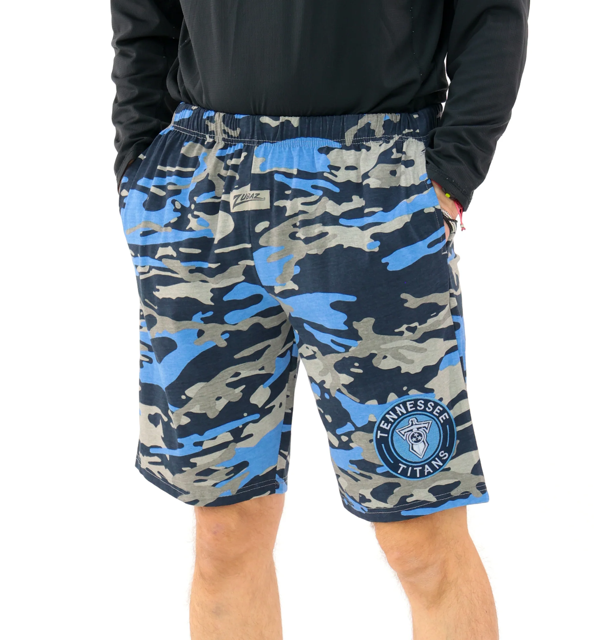 Zubaz NFL Adult Unisex Z88 Embroidered Alt Camo Shorts, Tennessee Titans - Image 46