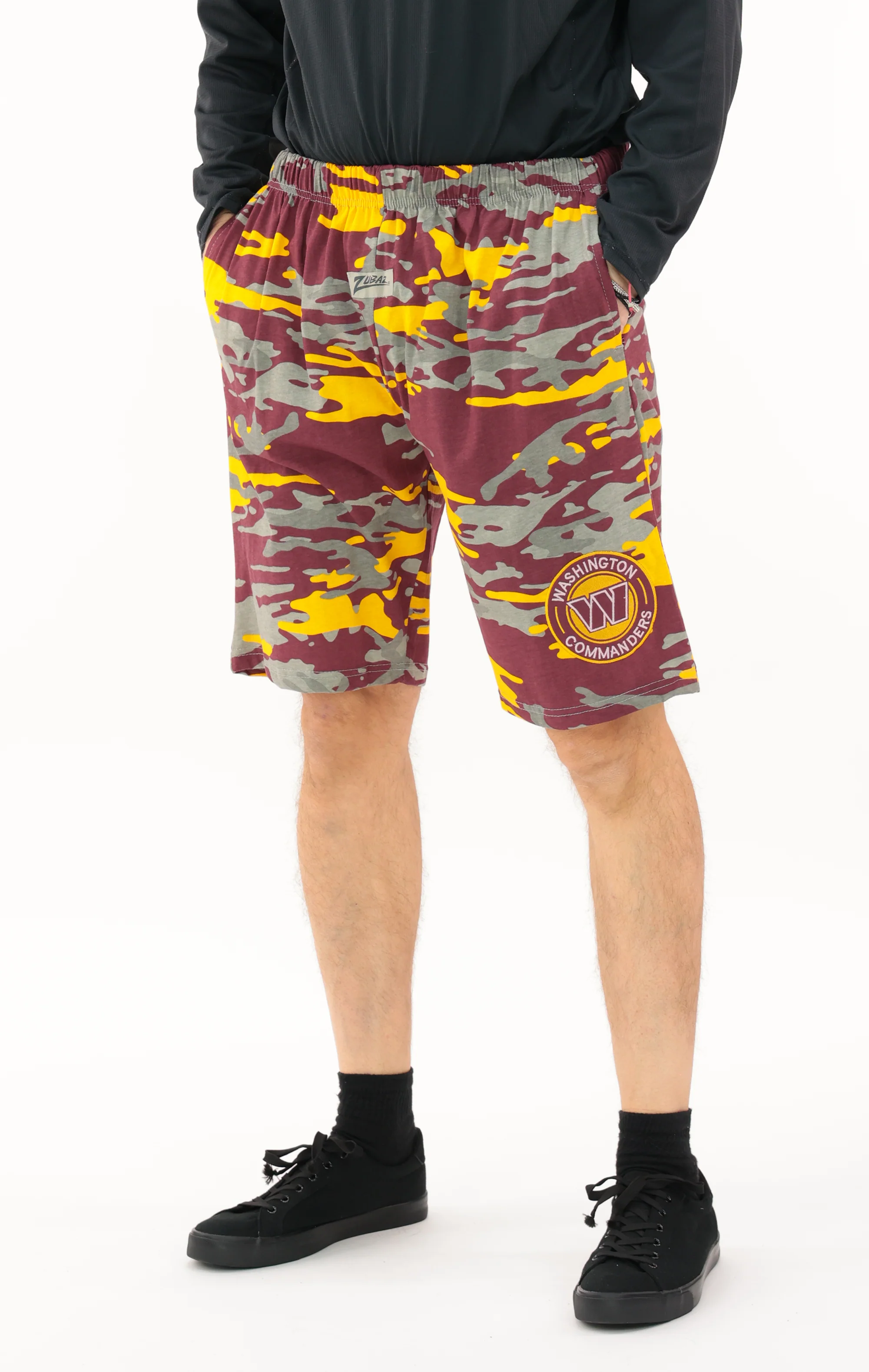 Zubaz NFL Adult Unisex Z88 Embroidered Alt Camo Shorts, Washington Commanders - Image 47