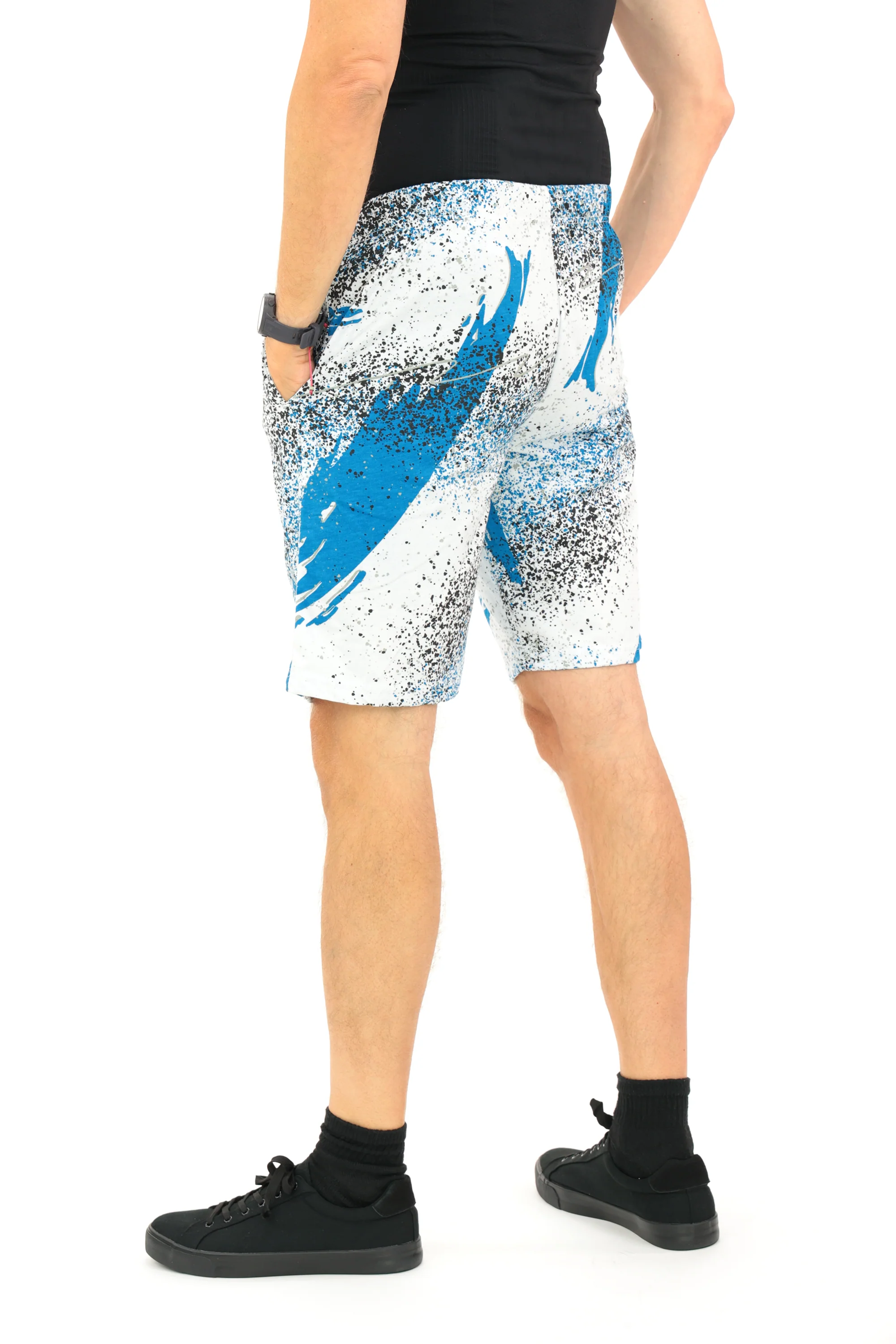 Zubaz NFL Adult Unisex Z88 Embroidered Confetti 3 Team Color Shorts, Detroit Lions - Image 42