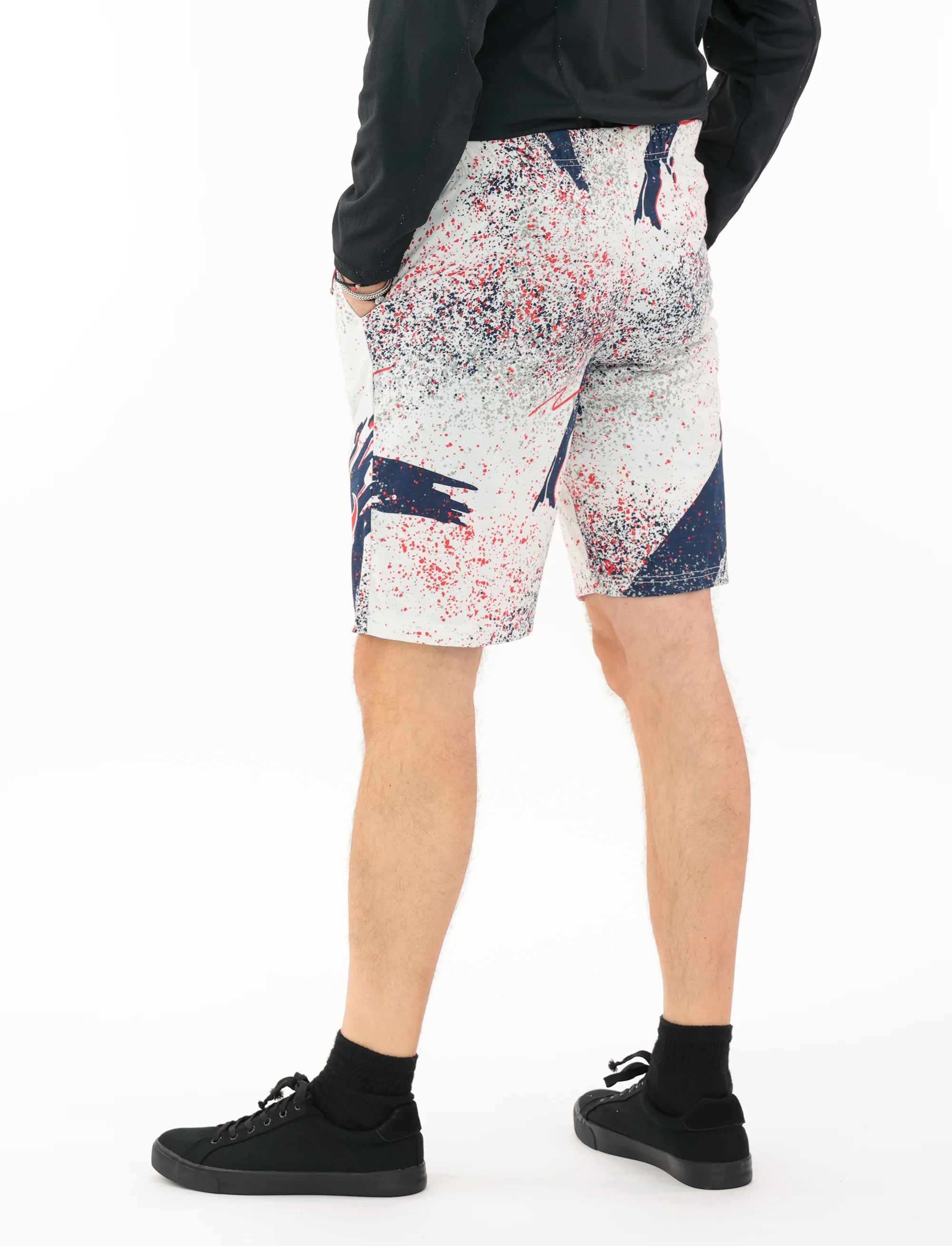 Zubaz NFL Adult Unisex Z88 Embroidered Confetti 3 Team Color Shorts, Houston Texans - Image 57