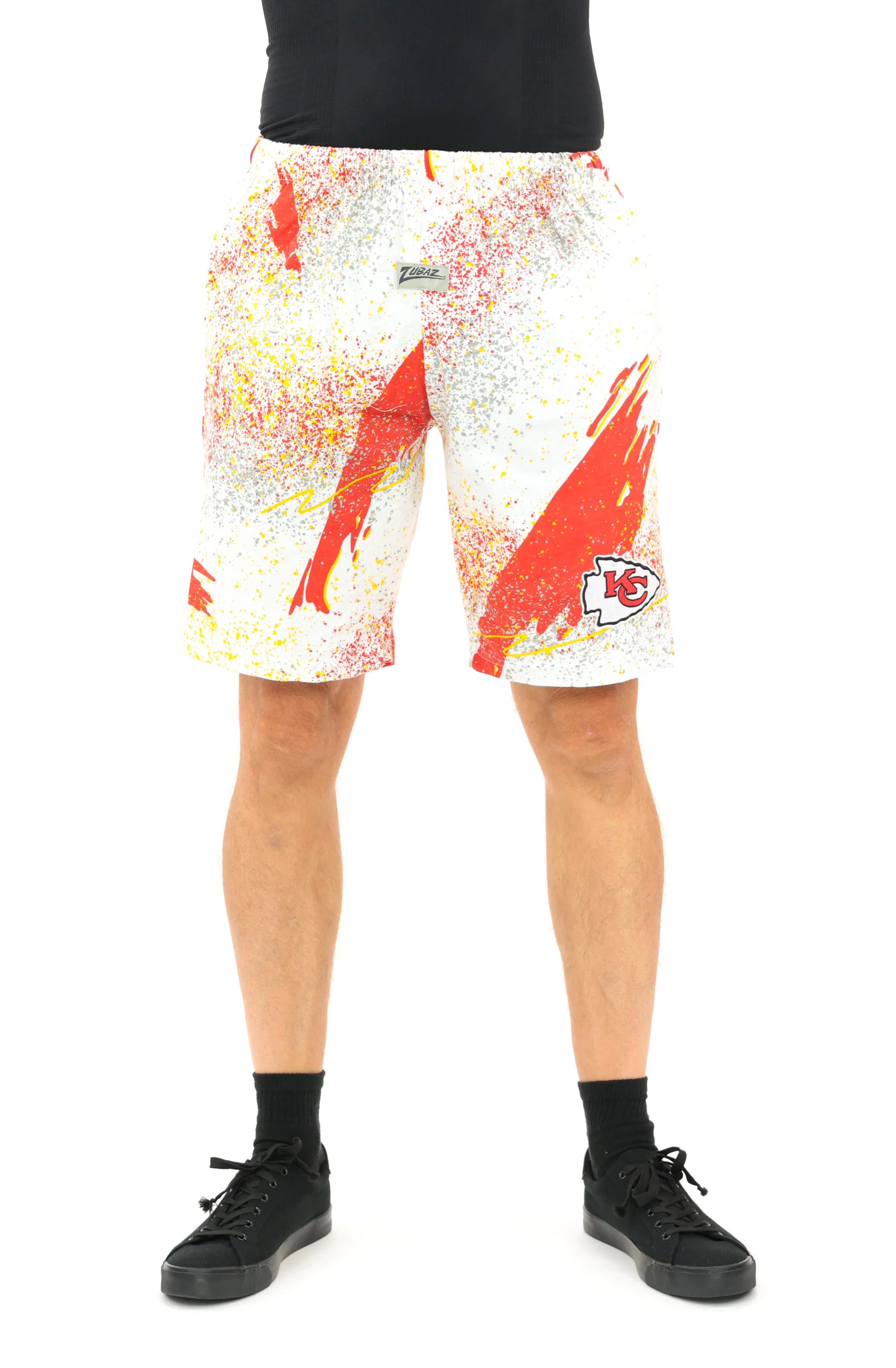 Zubaz NFL Adult Unisex Z88 Embroidered Confetti 3 Team Color Shorts, Kansas City Chiefs - Image 11
