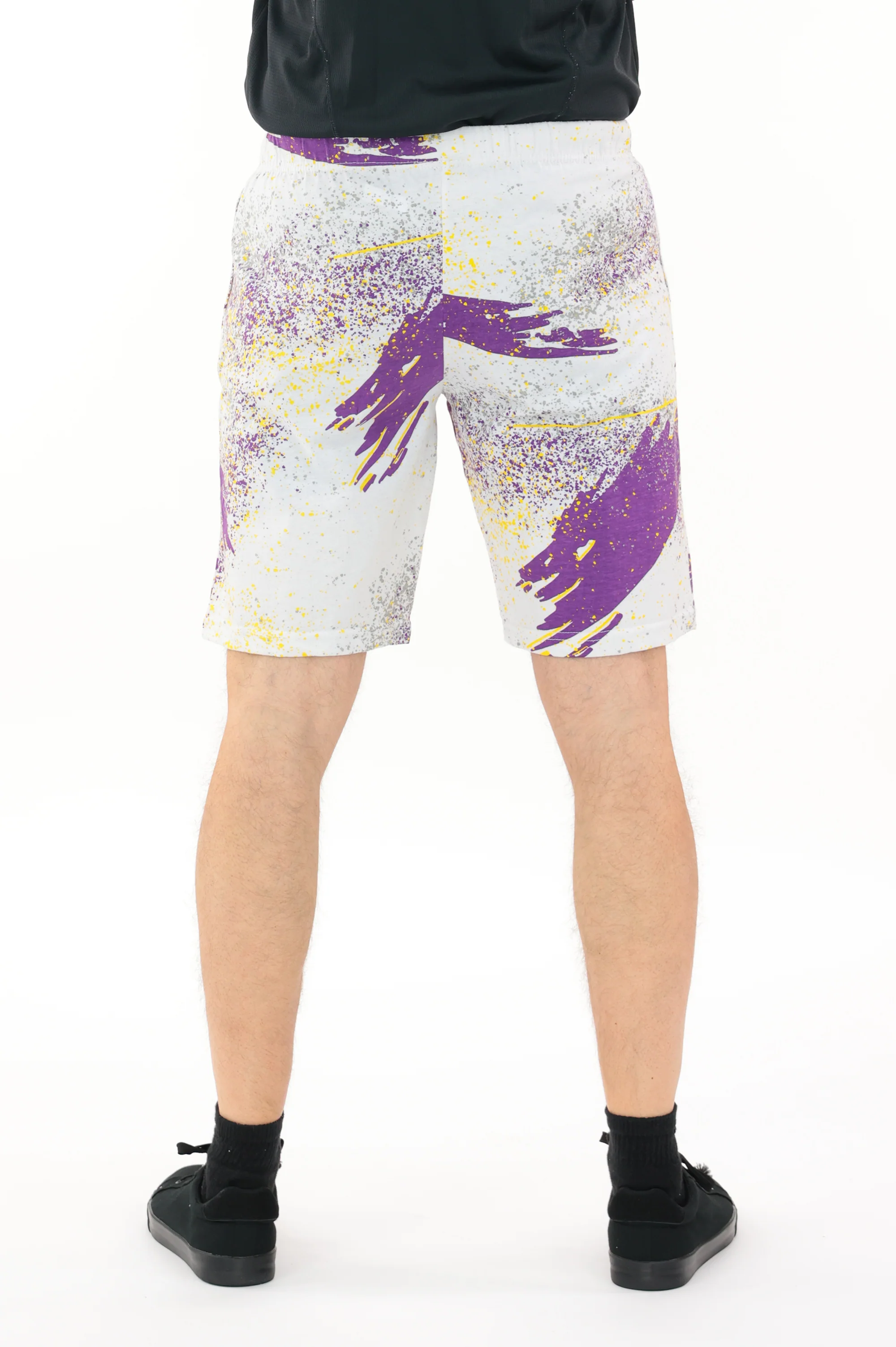 Zubaz NFL Adult Unisex Z88 Embroidered Confetti 3 Team Color Shorts, Minnesota Vikings - Image 56