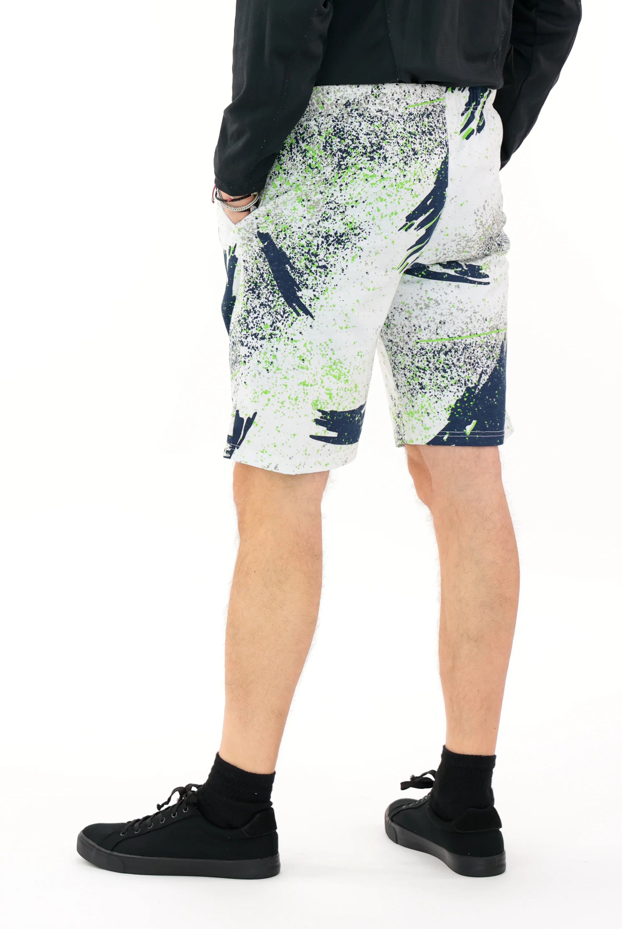 Zubaz NFL Adult Unisex Z88 Embroidered Confetti 3 Team Color Shorts, Seattle Seahawks - Image 15