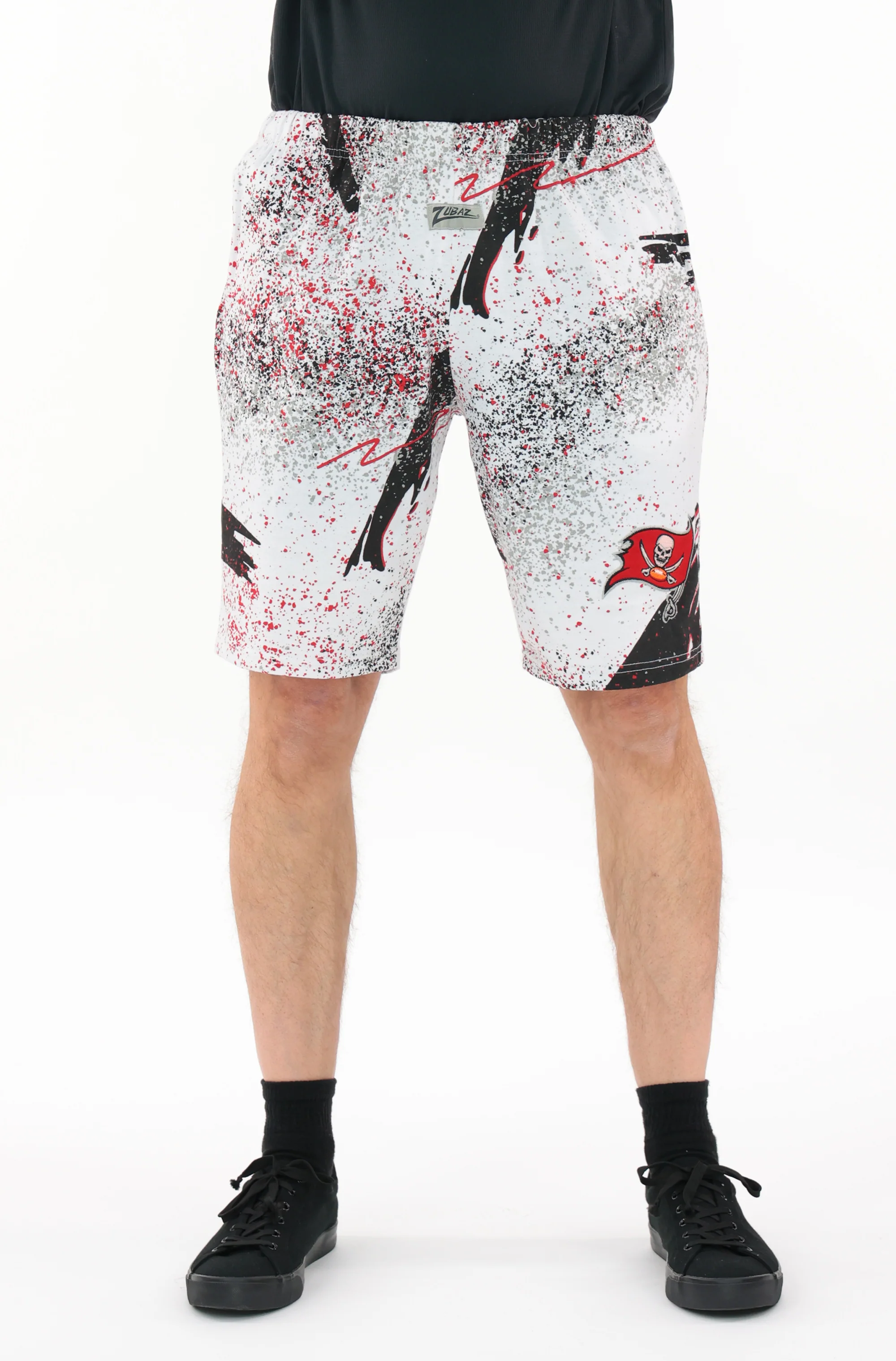 Zubaz NFL Adult Unisex Z88 Embroidered Confetti 3 Team Color Shorts, Tampa Bay Buccaneers - Image 13