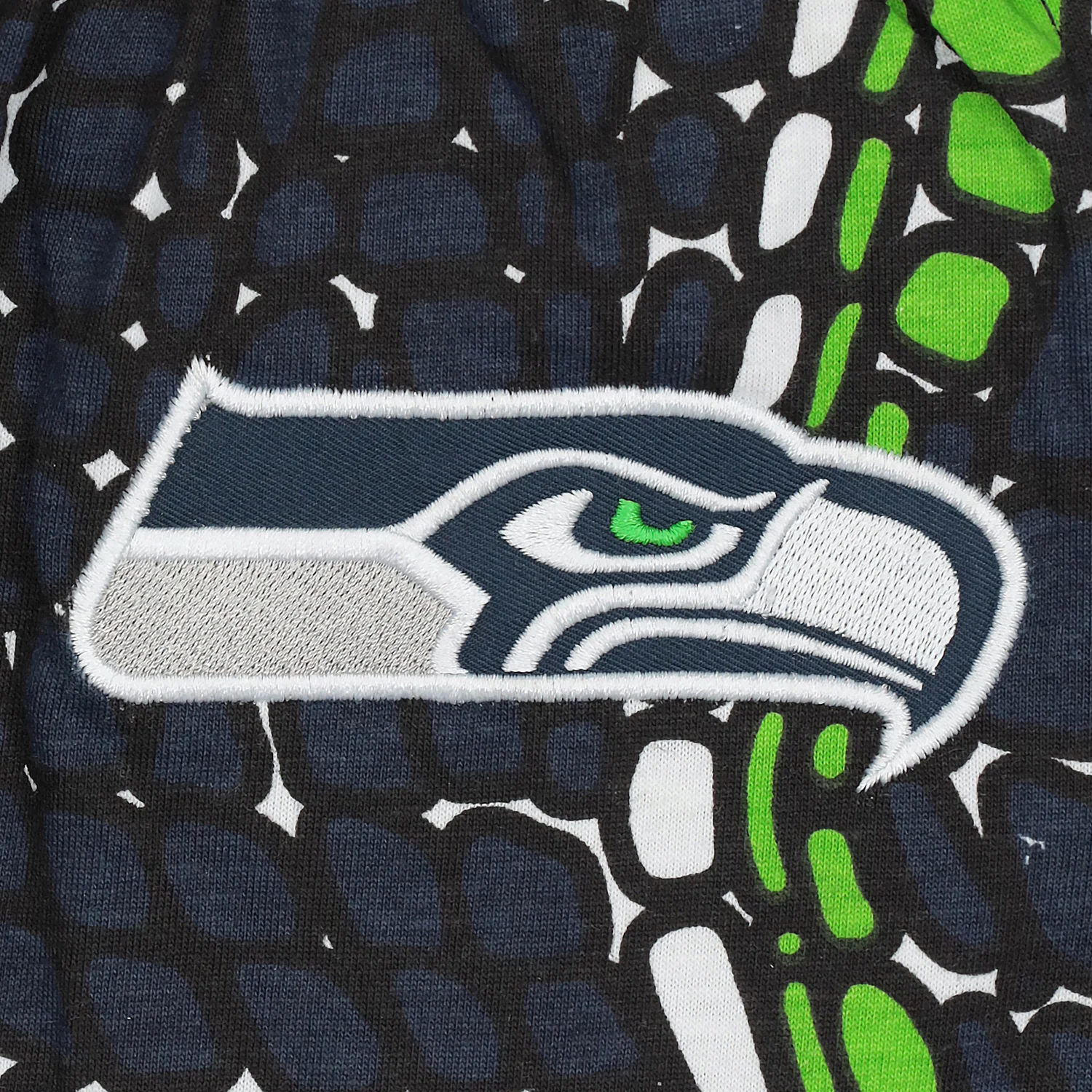 Zubaz NFL Adult Unisex Z88 Embroidered Gator 3 Color Shorts, Seattle Seahawks - Image 3