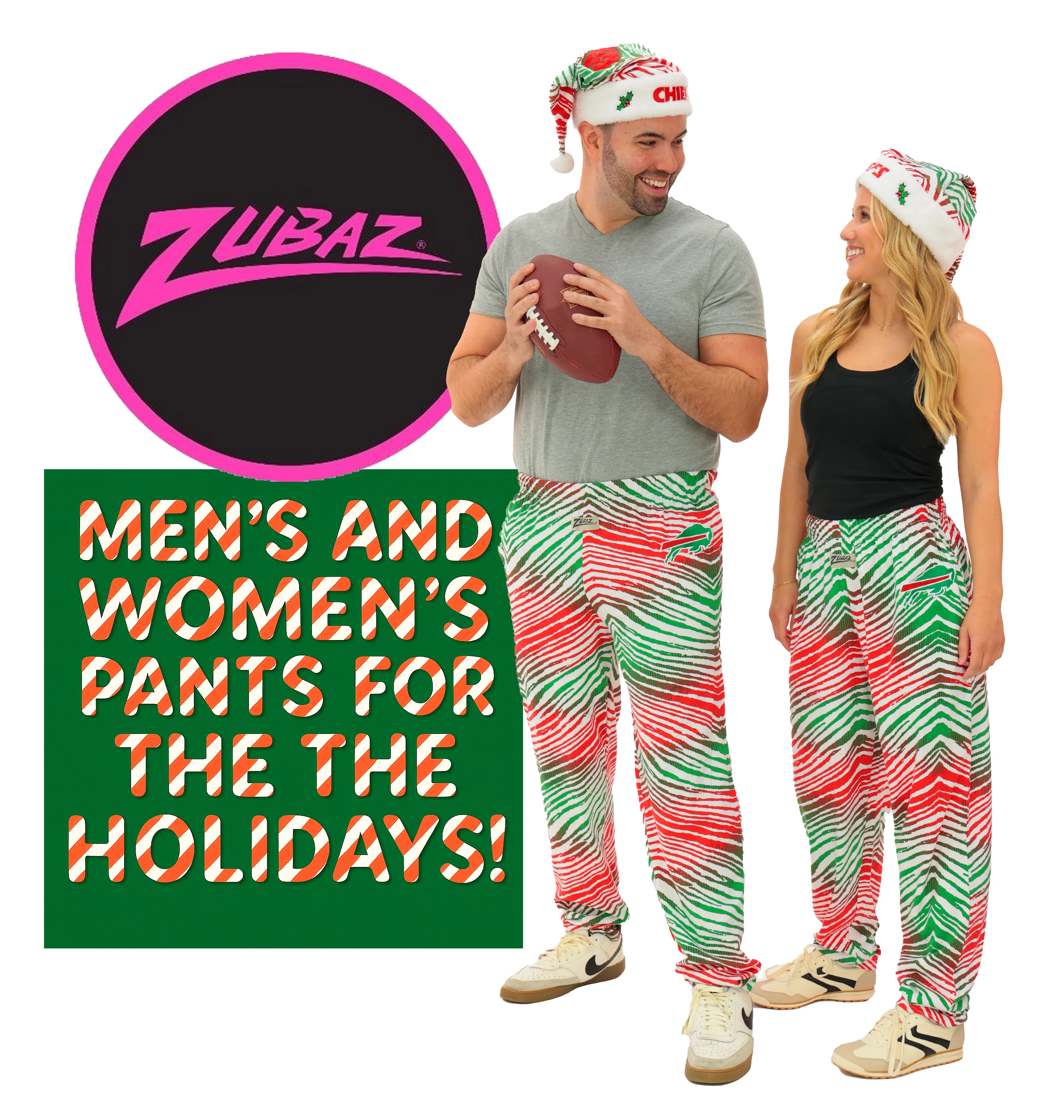 Zubaz NFL Adult Unisex Z88 Embroidered Holiday Ombre Pants, Carolina Pantshers - Image 33