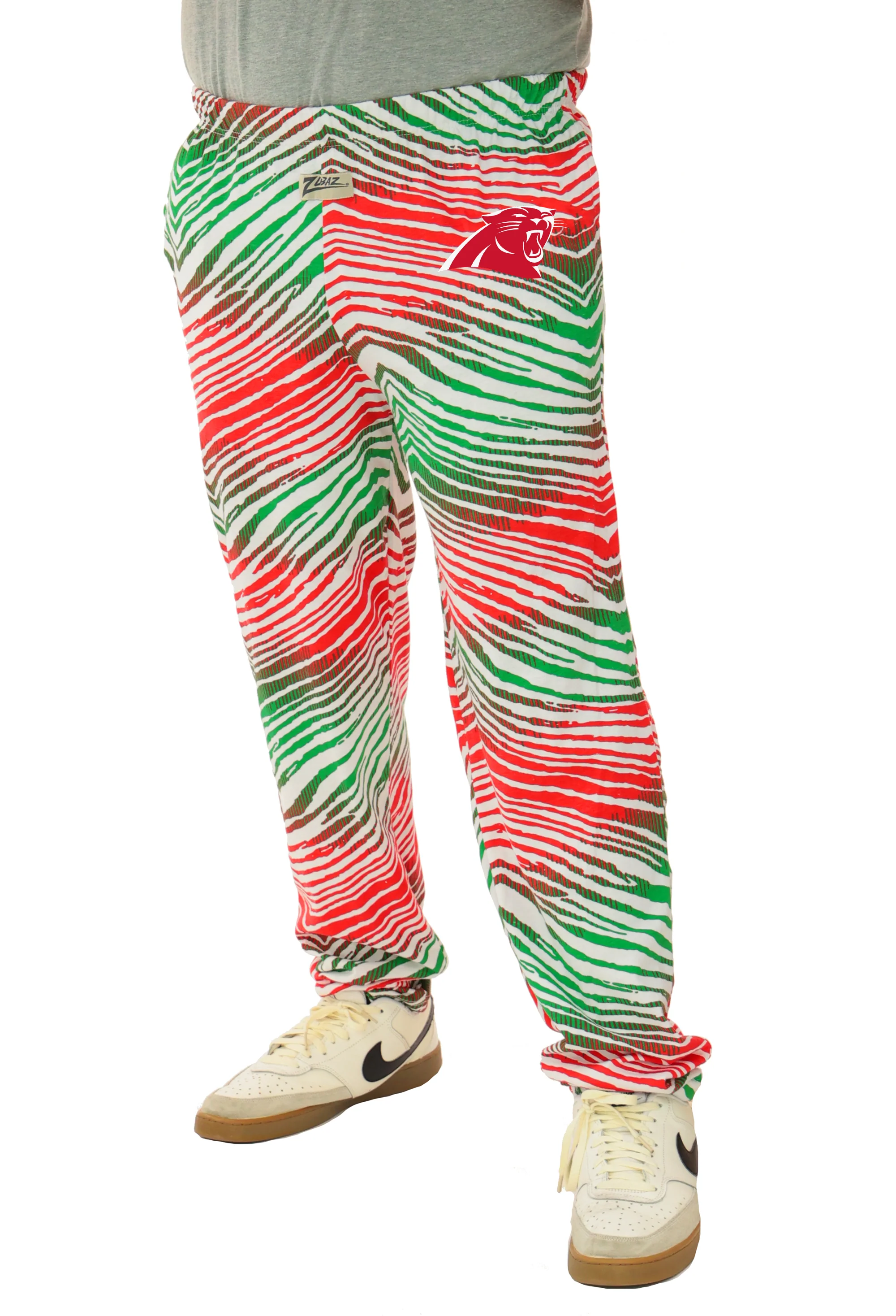 Zubaz NFL Adult Unisex Z88 Embroidered Holiday Ombre Pants, Carolina Pantshers - Image 6