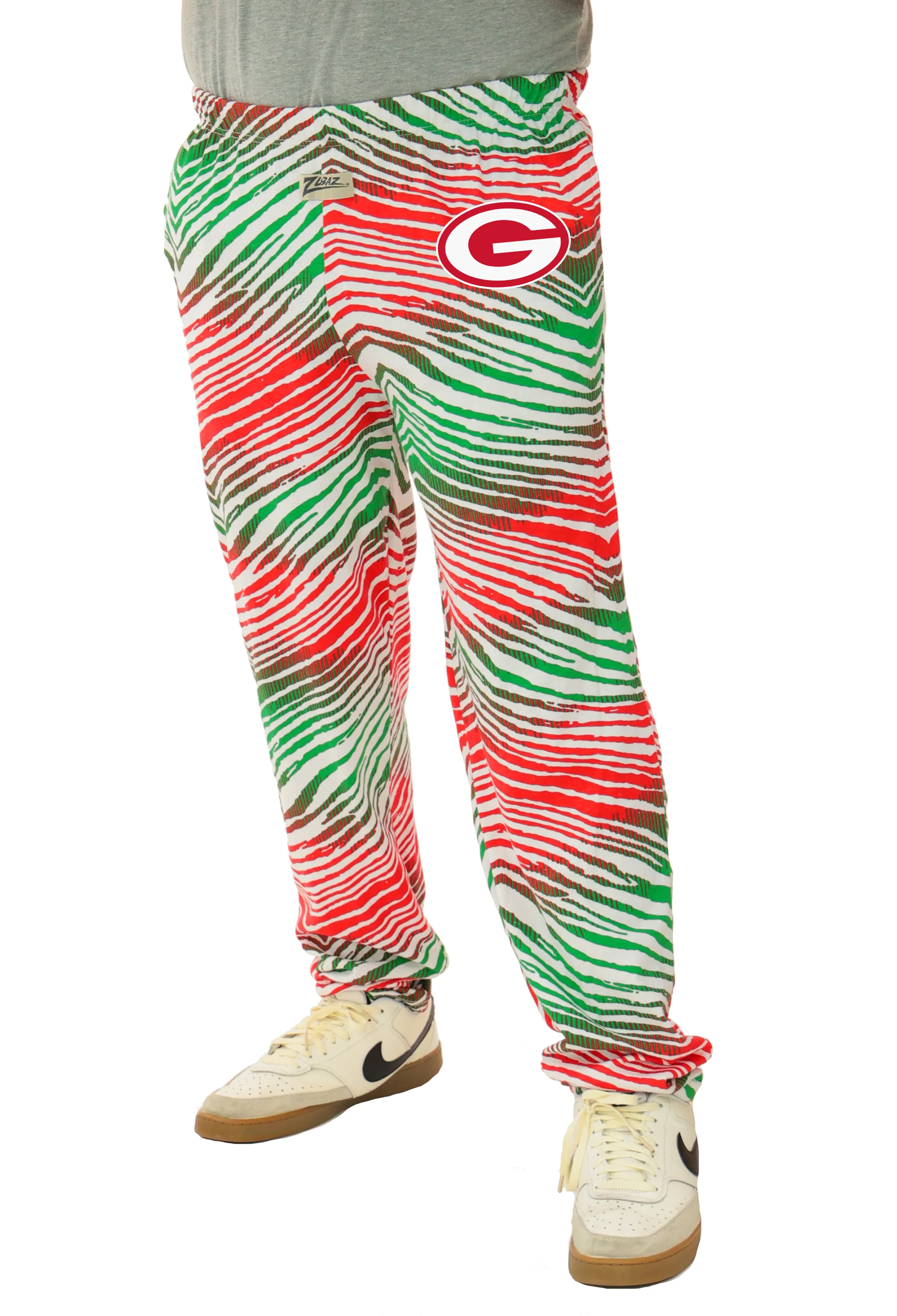 Zubaz NFL Adult Unisex Z88 Embroidered Holiday Ombre Pants, Green Bay Packers - Image 6