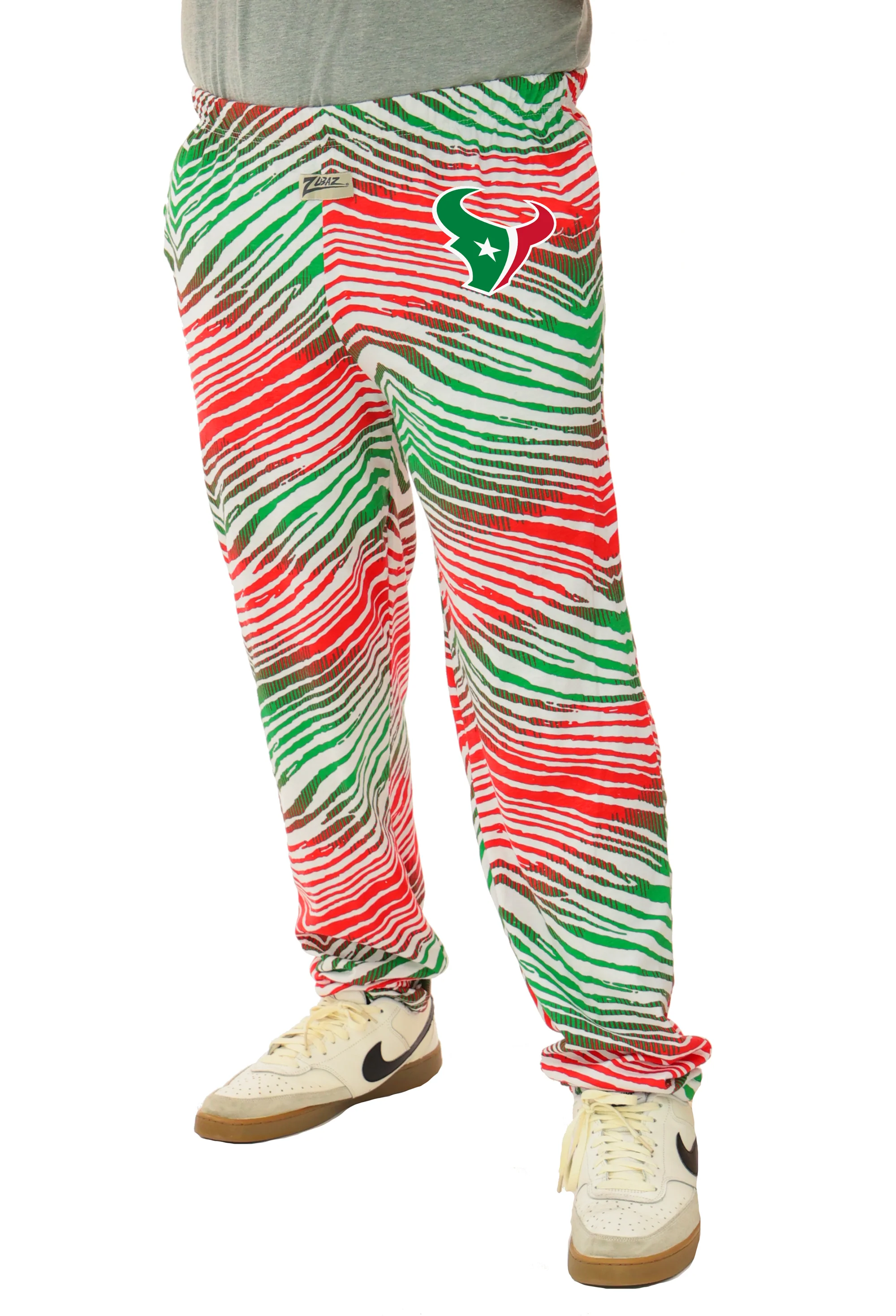 Zubaz NFL Adult Unisex Z88 Embroidered Holiday Ombre Pants, Houston Texans - Image 31