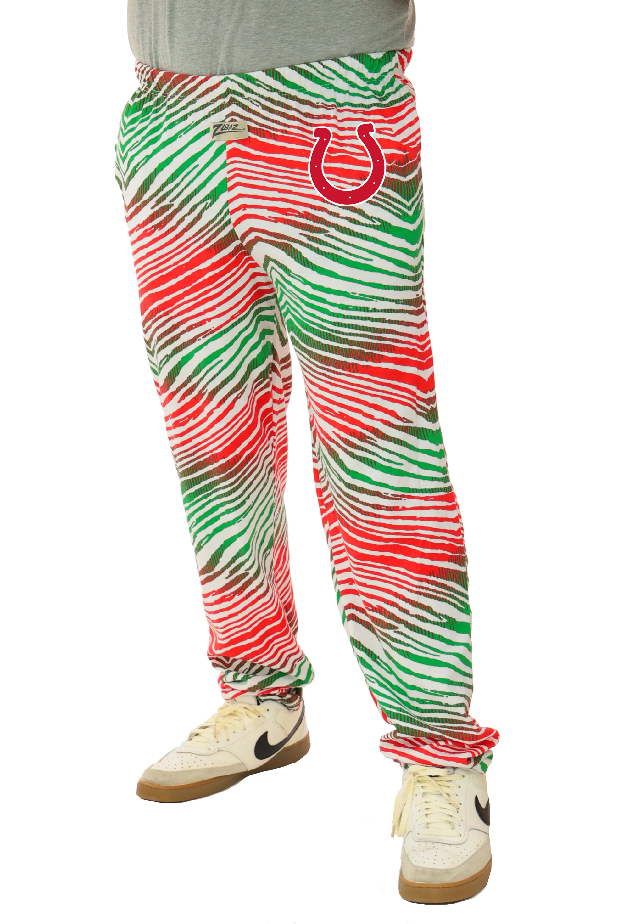 Zubaz NFL Adult Unisex Z88 Embroidered Holiday Ombre Pants, Indianapolis Colts - Image 2