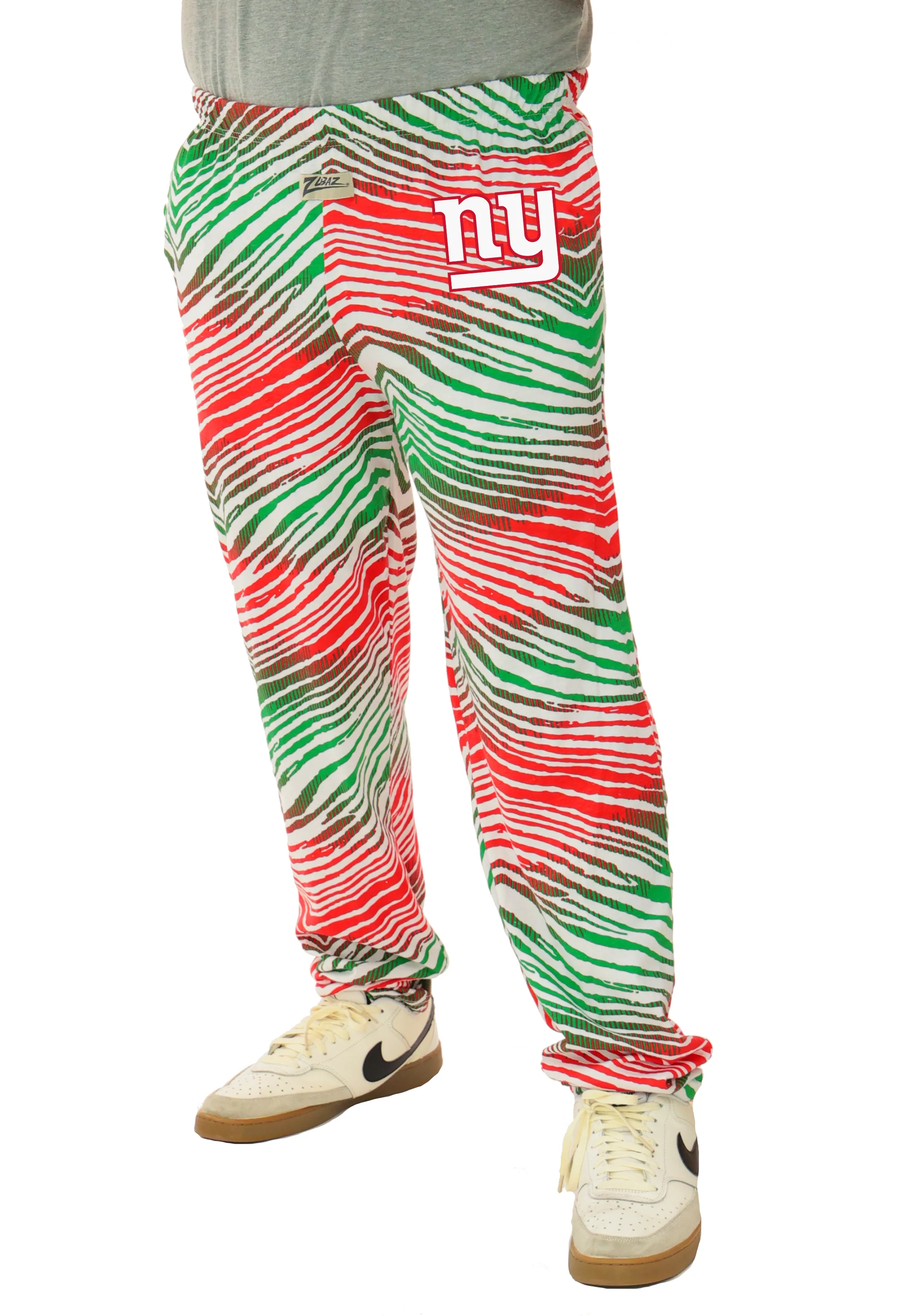 Zubaz NFL Adult Unisex Z88 Embroidered Holiday Ombre Pants, New York Giants - Image 26