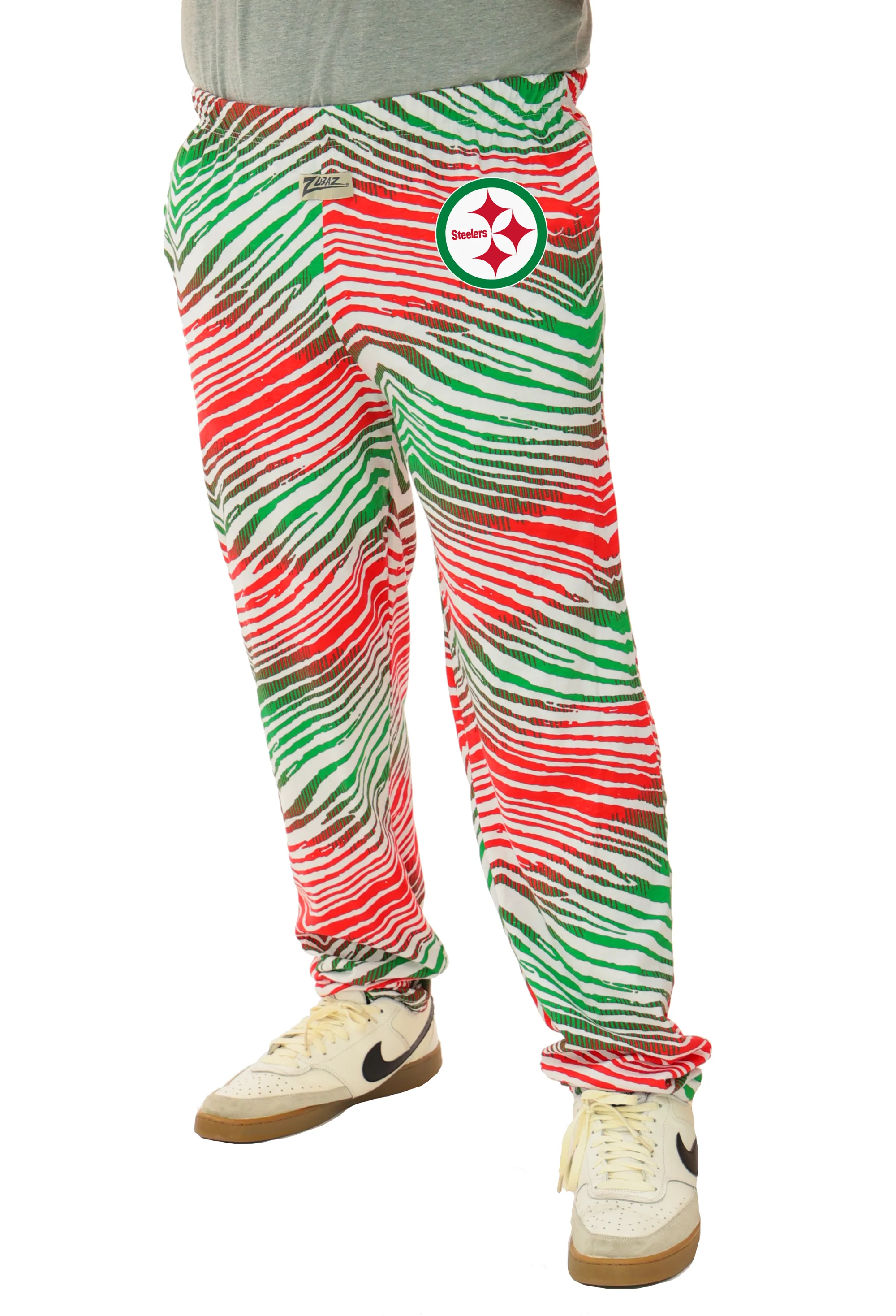 Zubaz NFL Adult Unisex Z88 Embroidered Holiday Ombre Pants, Pittsburgh Steelers - Image 11
