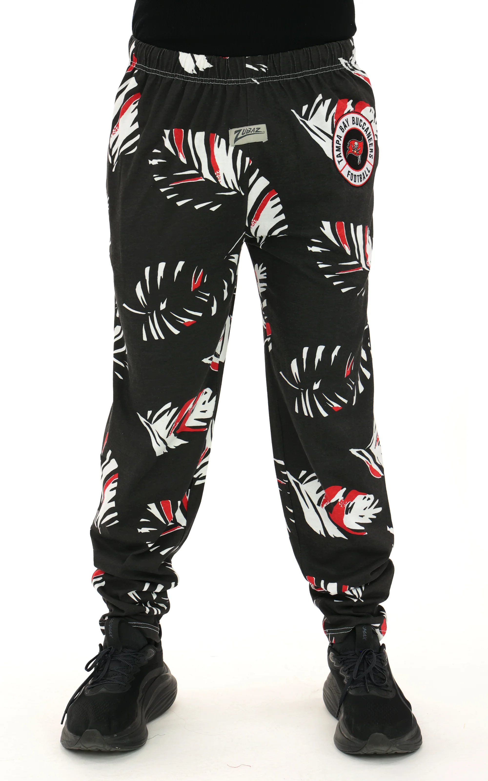 Zubaz NFL Adult Unisex Z88 Embroidered Leaf 3 Color Pants, Tampa Bay Buccaneers - Image 51