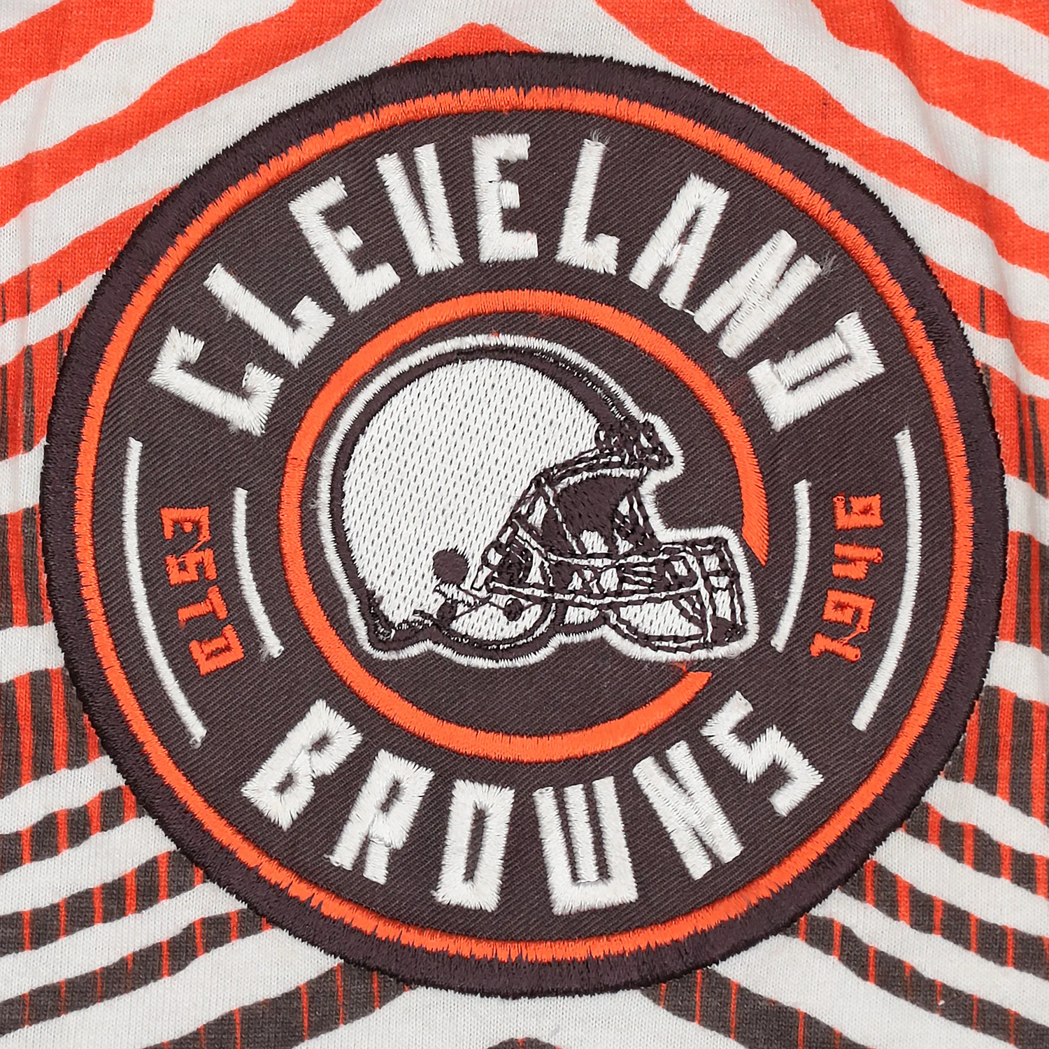 Zubaz NFL Adult Unisex Z88 Embroidered Zebra Ombre TMC Shorts, Cleveland Browns - Image 3