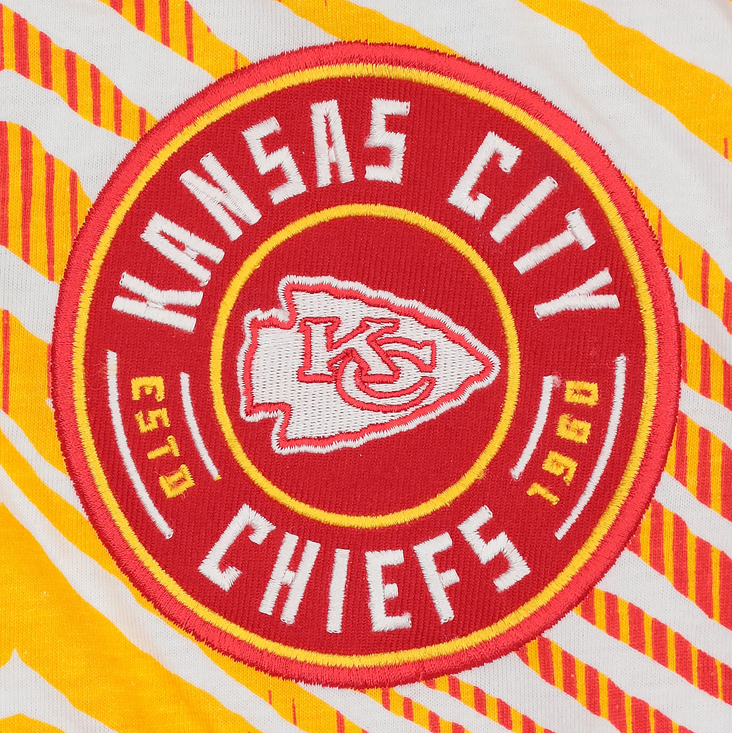 Zubaz NFL Adult Unisex Z88 Embroidered Zebra Ombre TMC Shorts, Kansas City Chiefs - Image 3