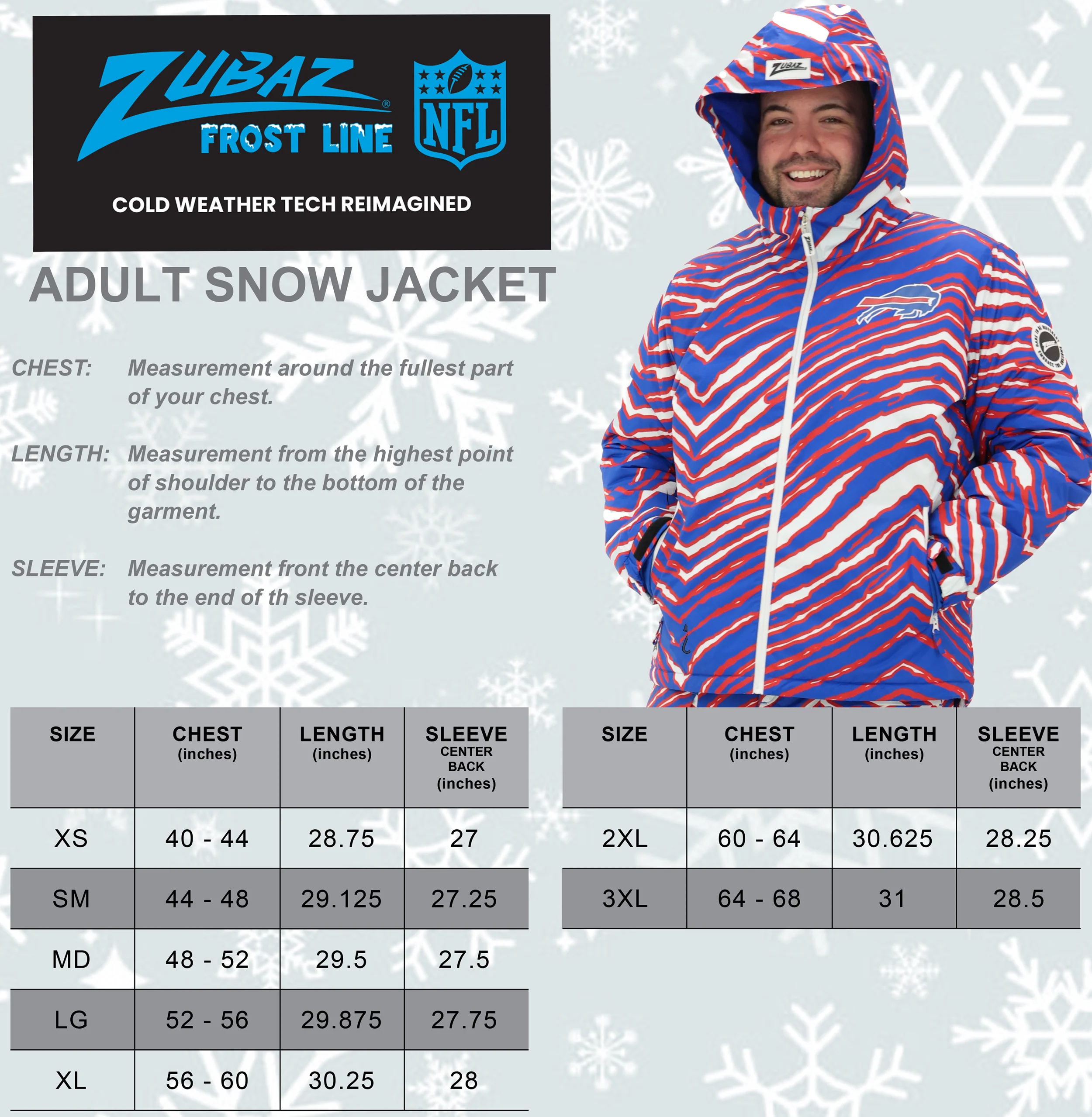 Zubaz NFL Adult Unisex Zebra Team Color Bleacher Blazer Snow Jacket, Baltimore Ravens - Image 6
