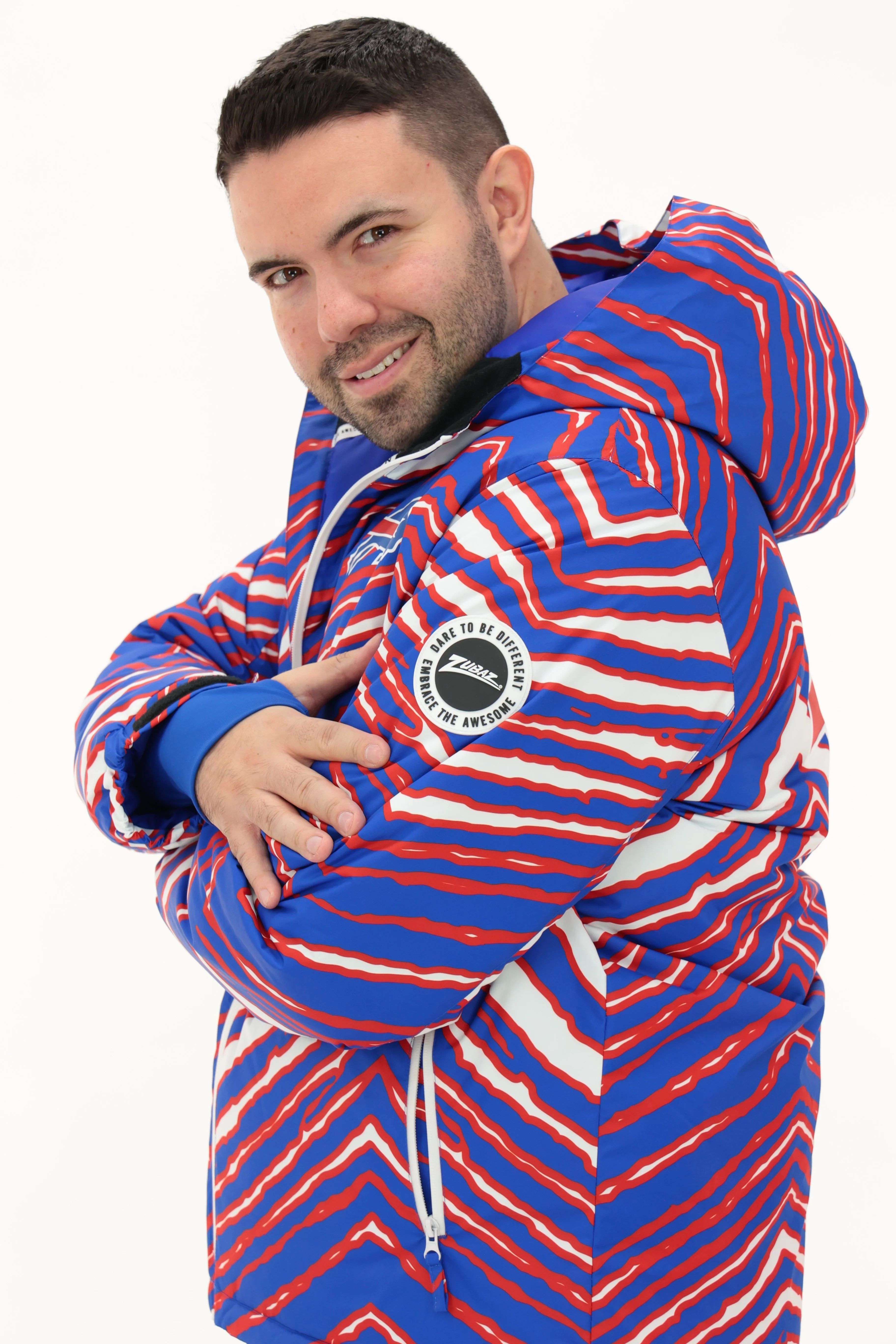 Zubaz NFL Adult Unisex Zebra Team Color Bleacher Blazer Snow Jacket, Cleveland Browns - Image 8