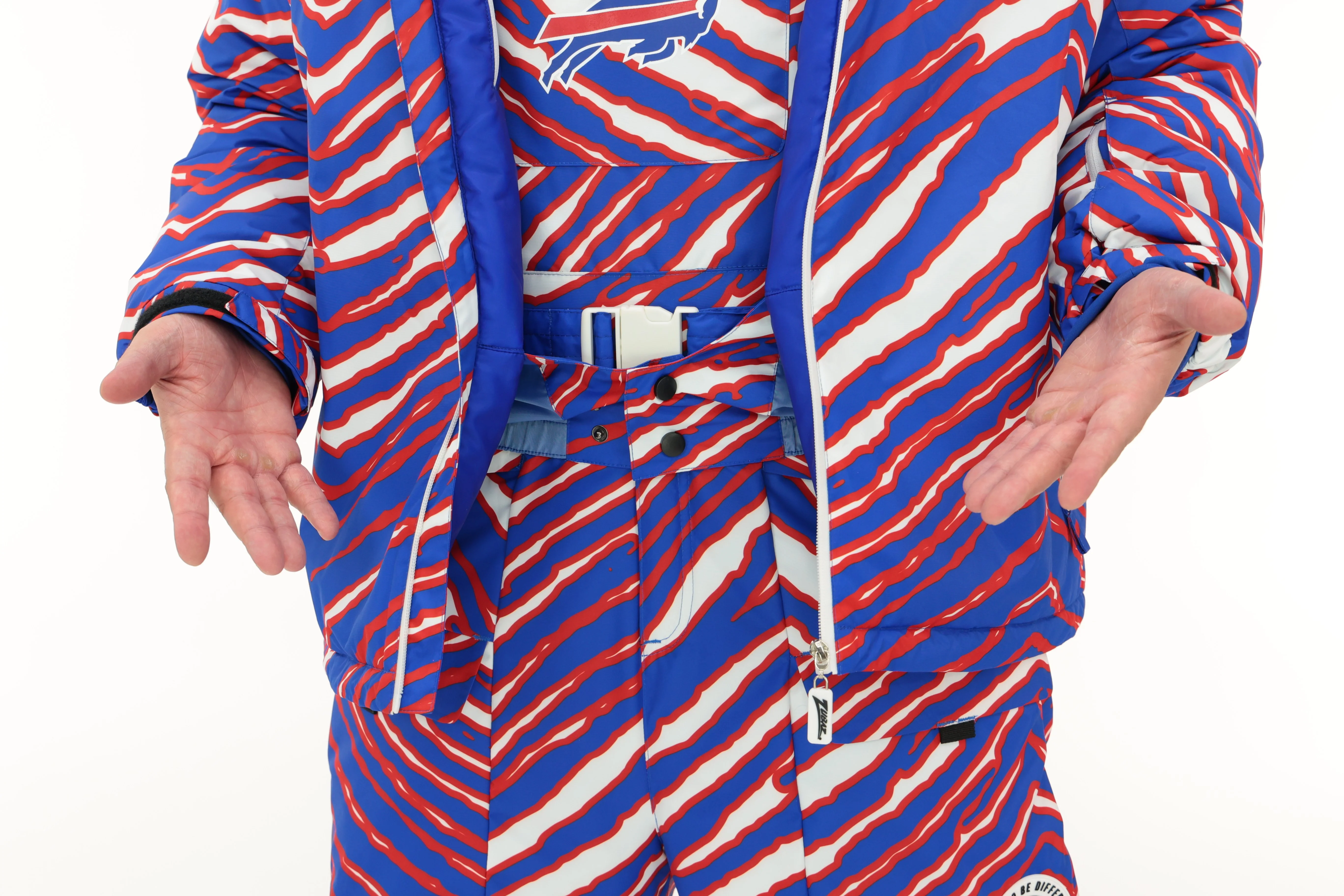 Zubaz NFL Adult Unisex Zebra Team Color Bleacher Blazer Snow Jacket, Cleveland Browns - Image 9