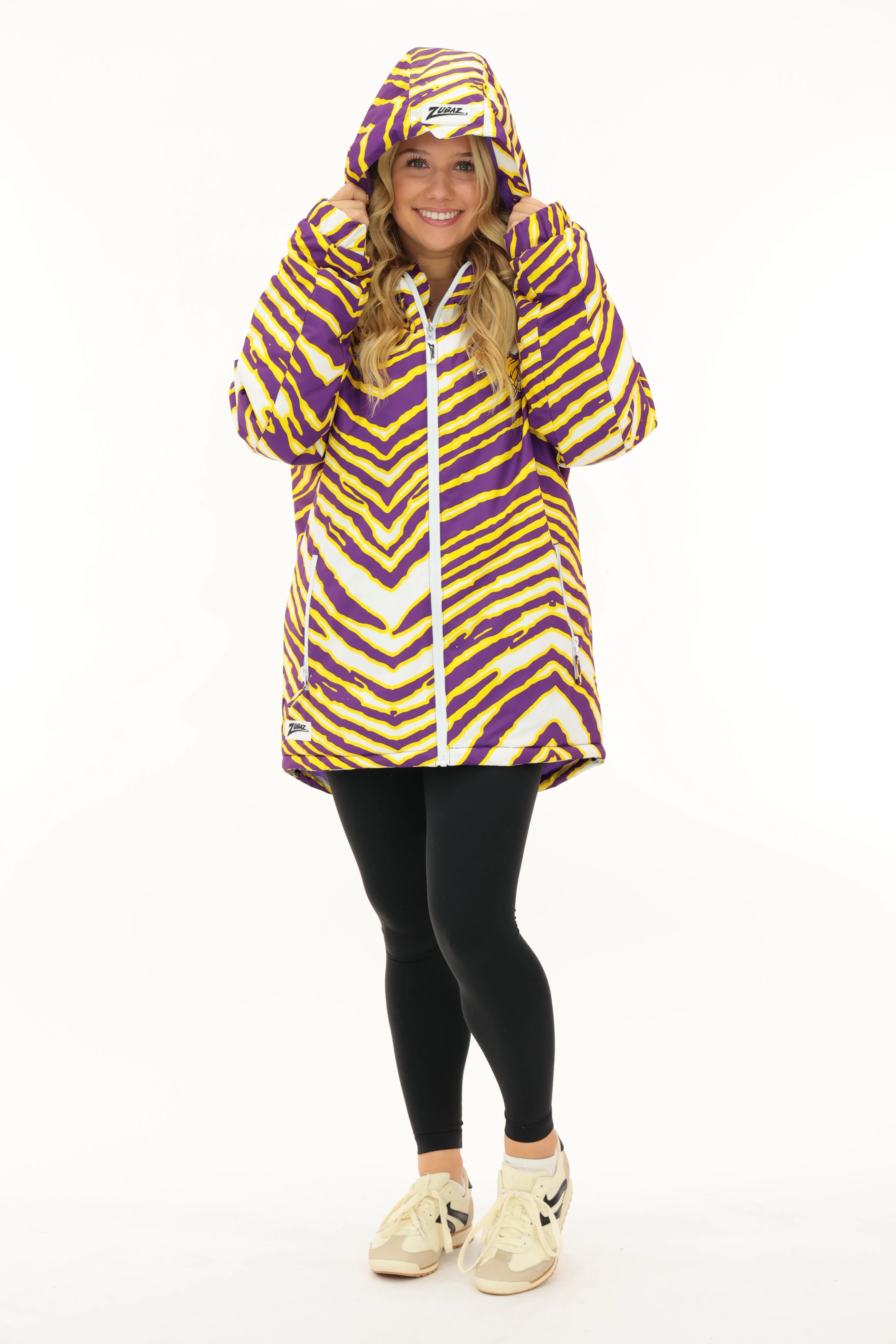 Zubaz NFL Adult Unisex Zebra Team Color Bleacher Blazer Snow Jacket, Green Bay Packers - Image 3
