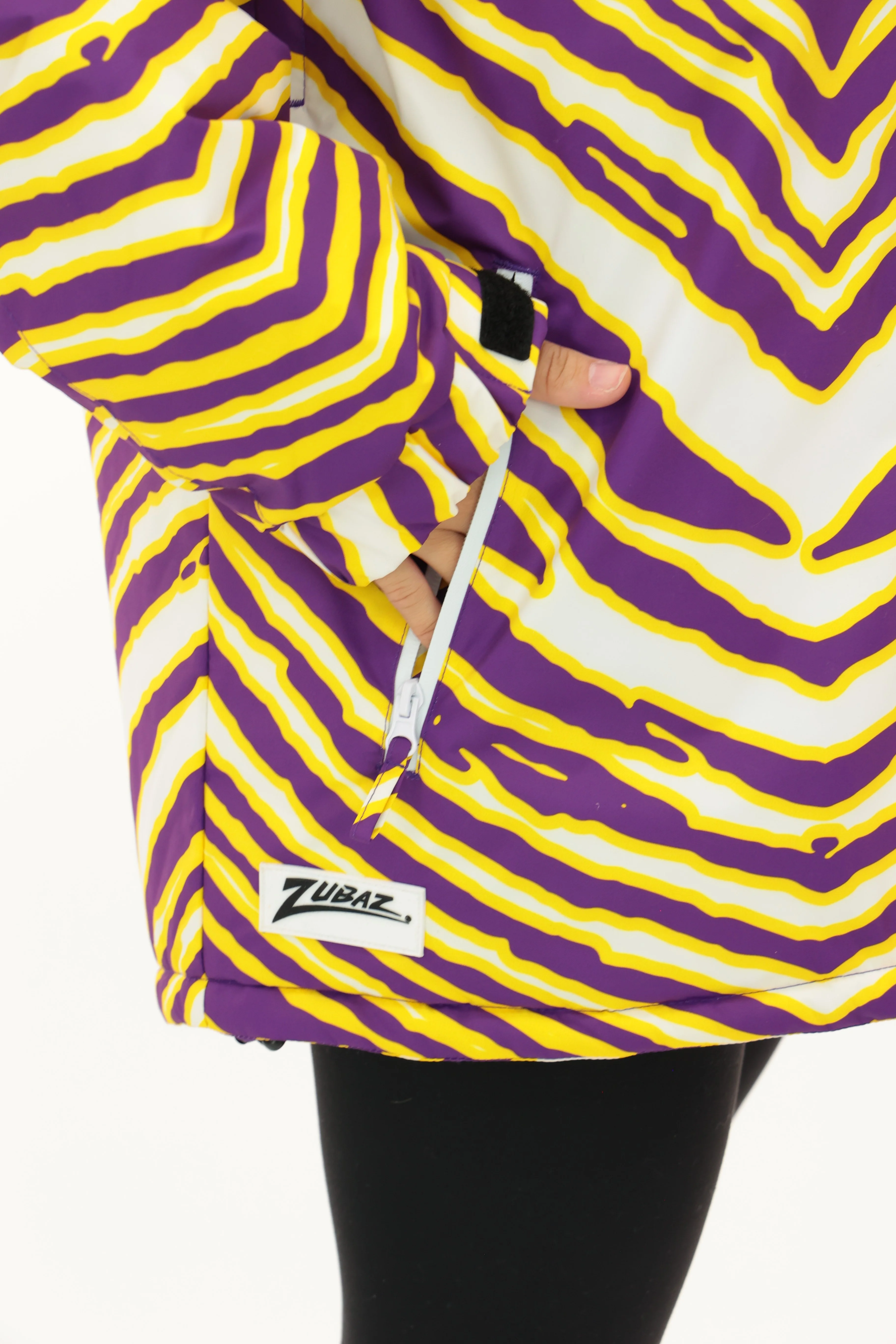 Zubaz NFL Adult Unisex Zebra Team Color Bleacher Blazer Snow Jacket, Green Bay Packers - Image 5
