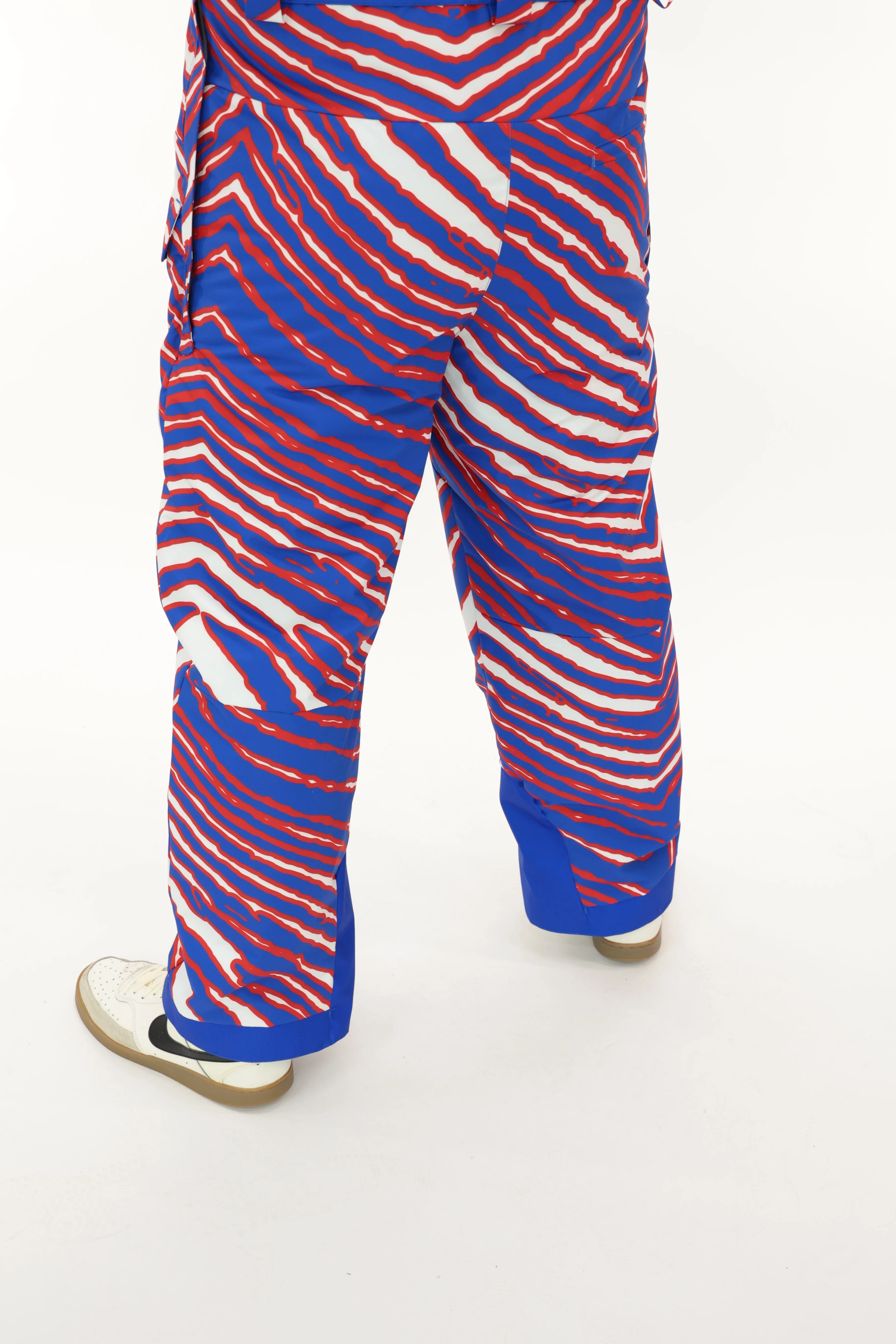 Zubaz NFL Adult Unisex Zebra Team Color Blizzard Snow Bib, Detroit Lions - Image 9