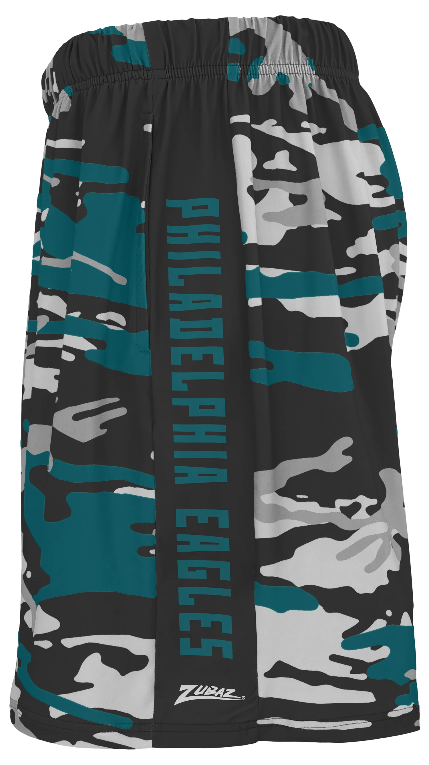 Zubaz NFL Men's 7in Alternate Camo Established Block Text Shorts, Philadelphia Eagles - Image 2