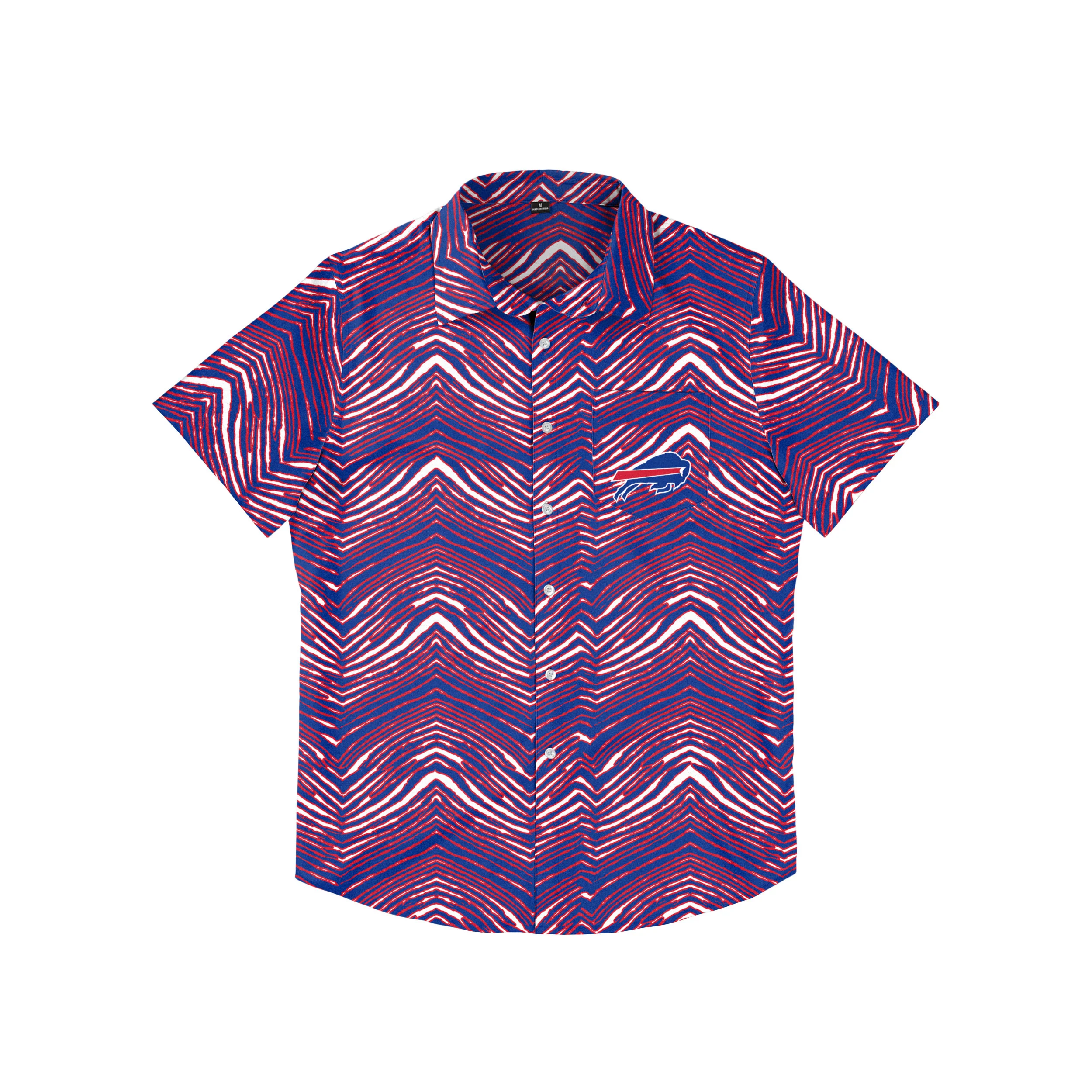 Zubaz NFL Men's Buffalo Bills Exclusive Button Up Shirt - Image 3
