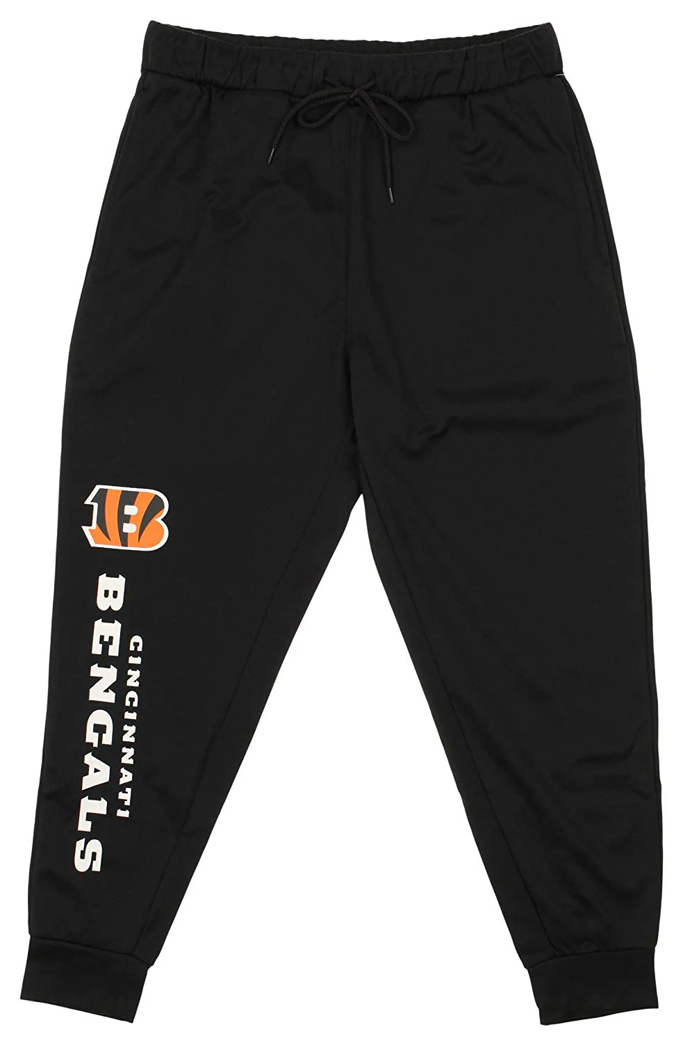 Zubaz NFL Cincinnati Bengals Men's Poly Fleece Jogger, Black - Image 3