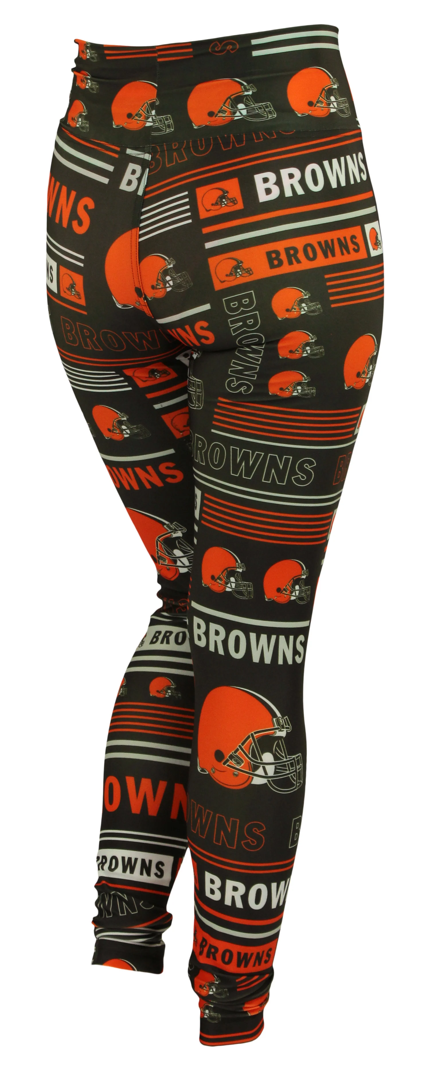 Zubaz NFL Cleveland Browns Women's Team Column Leggings - Image 2