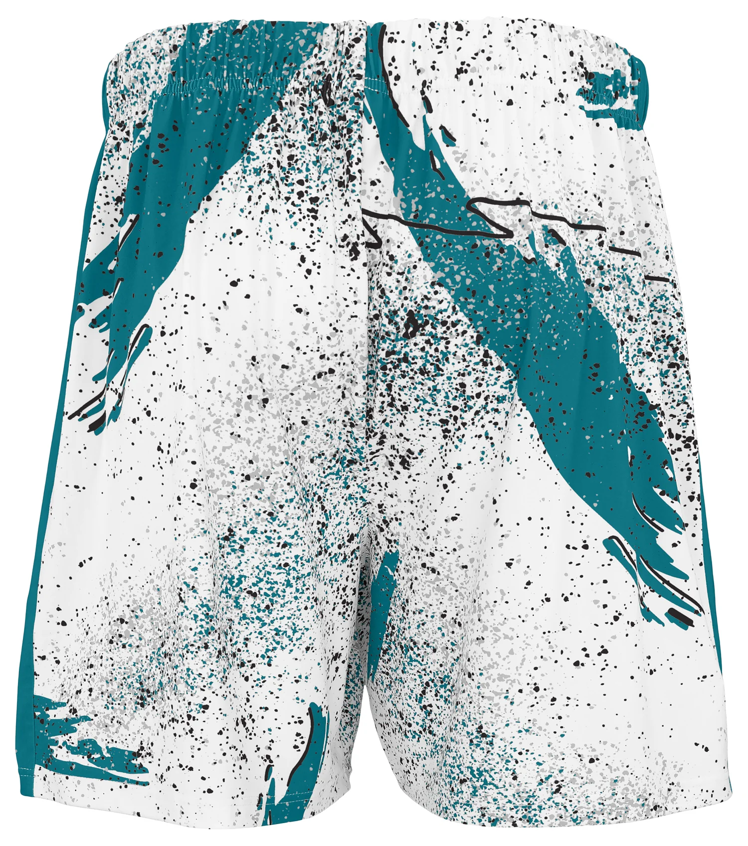 Zubaz NFL Men's 7in Confetti Overtime Block Text Shorts, Jacksonville Jaguars - Image 3