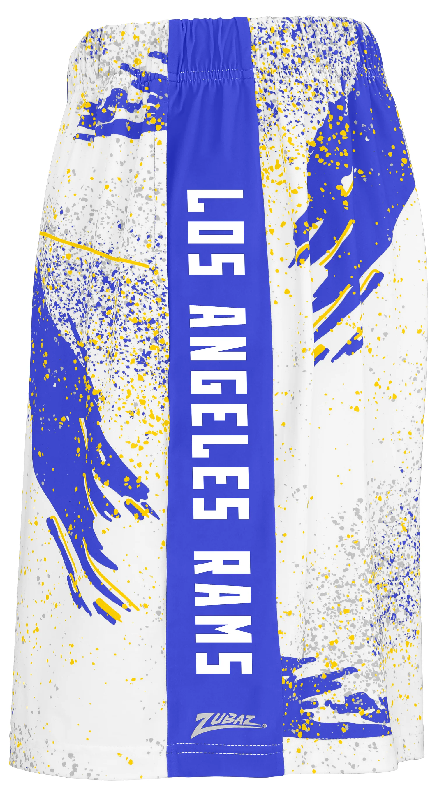 Zubaz NFL Men's 7in Confetti Overtime Block Text Shorts, Los Angeles Rams - Image 2