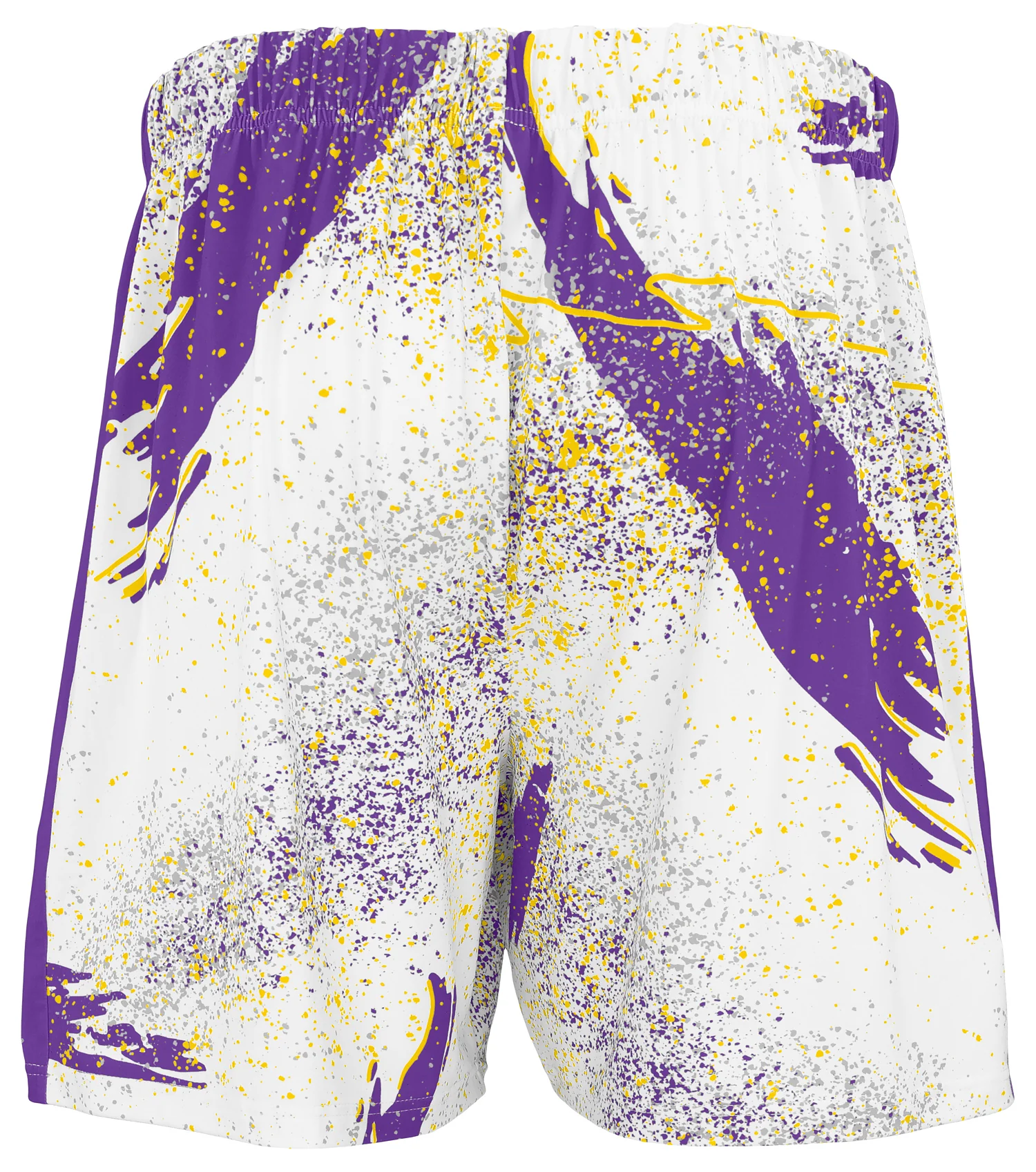 Zubaz NFL Men's 7in Confetti Overtime Block Text Shorts, Minnesota Vikings - Image 3