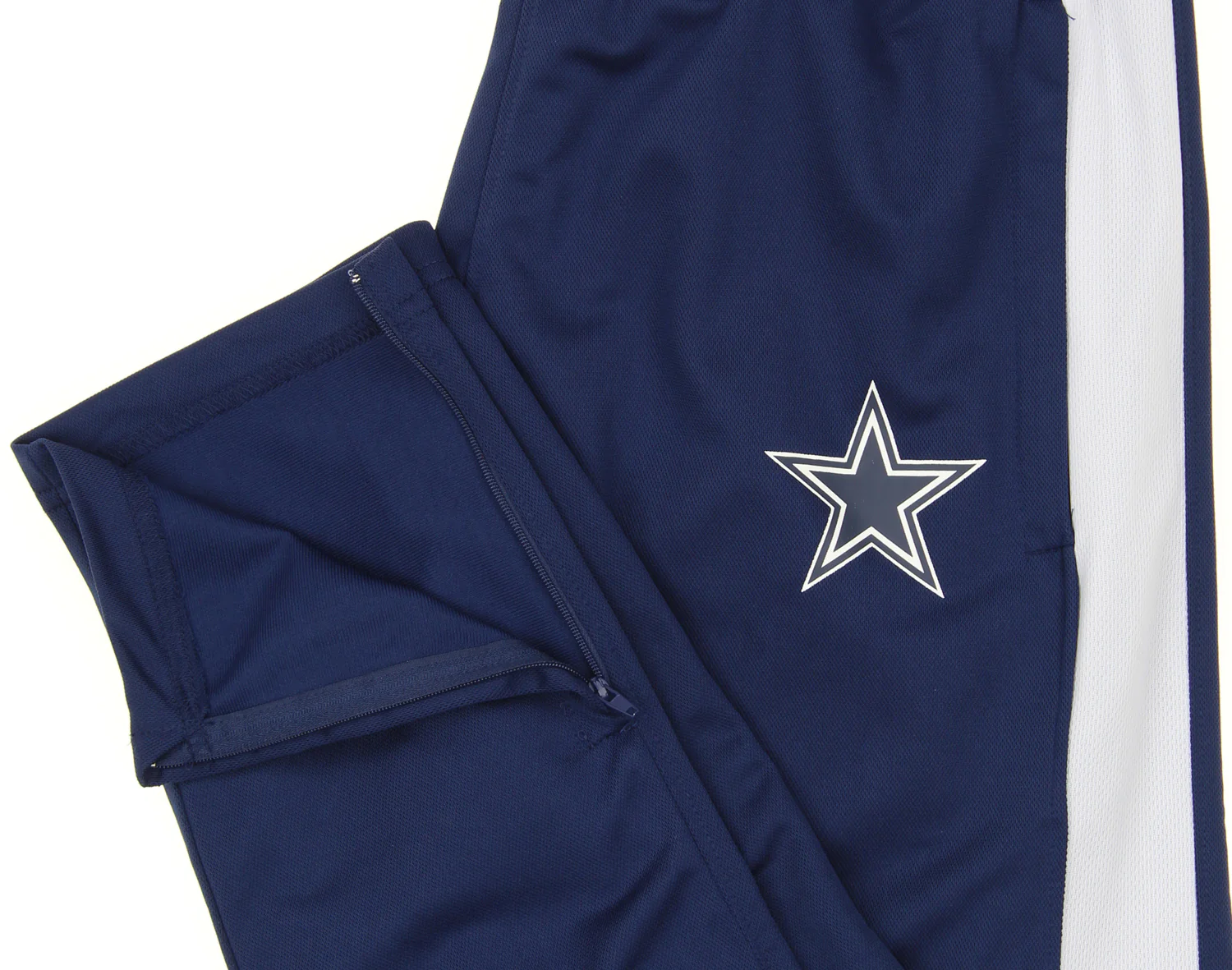 Zubaz NFL Football Men's Dallas Cowboys Athletic Track Pant, Navy - Image 3