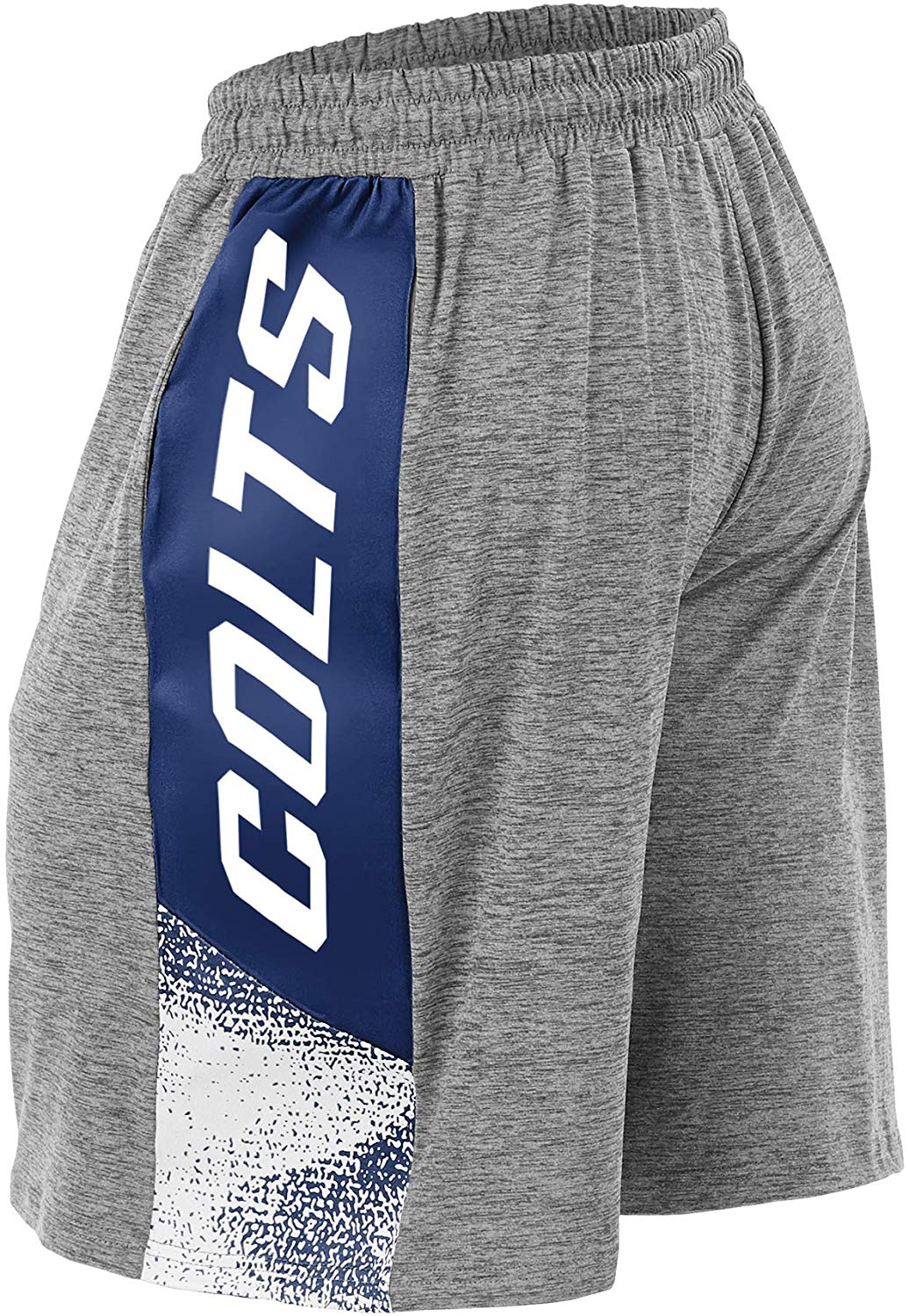 Zubaz NFL Football Mens Indianapolis Colts Gray Space Dye Shorts - Image 2