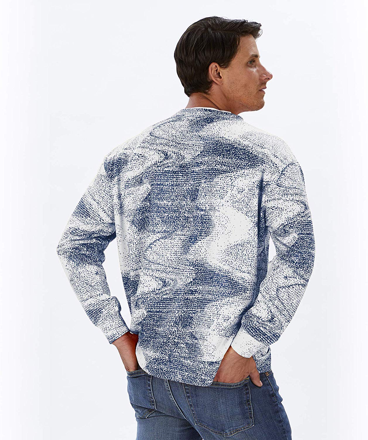 Zubaz NFL Football Men's Indianapolis Colts Static Crew Neck Sweatshirt - Image 2