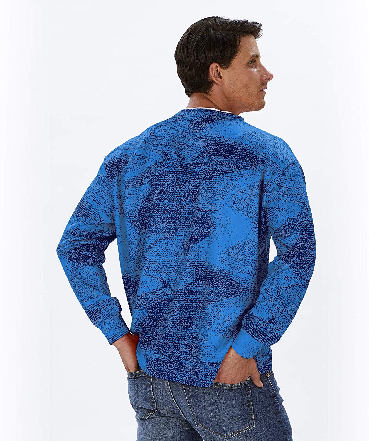Zubaz NFL Football Men's Los Angeles Chargers Static Crew Neck Sweatshirt - Image 2