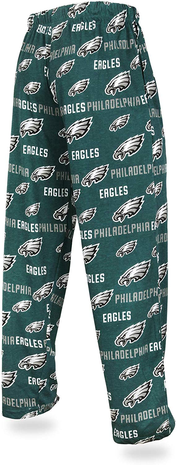 Zubaz NFL Football Men's Philadelphia Eagles Print Logo Comfy Pants w/Wordmark - Image 2