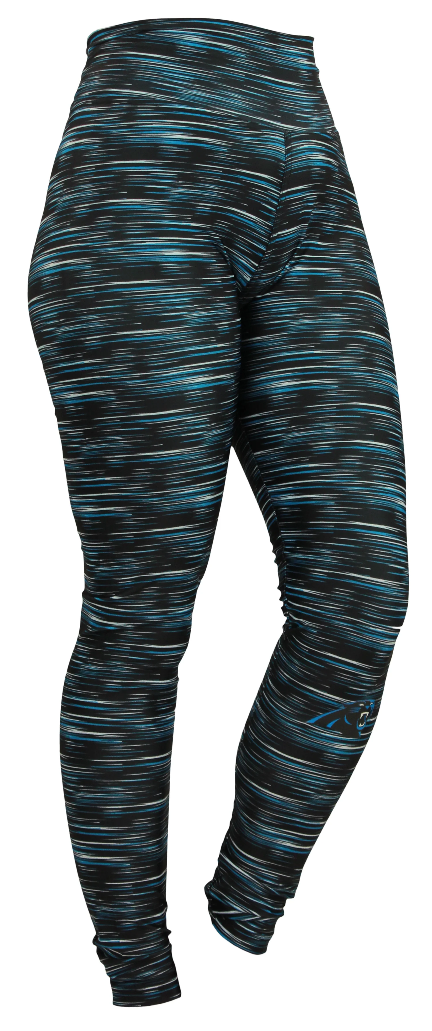 Zubaz NFL Football Women's Carolina Panthers Space Dye Legging - Image 6
