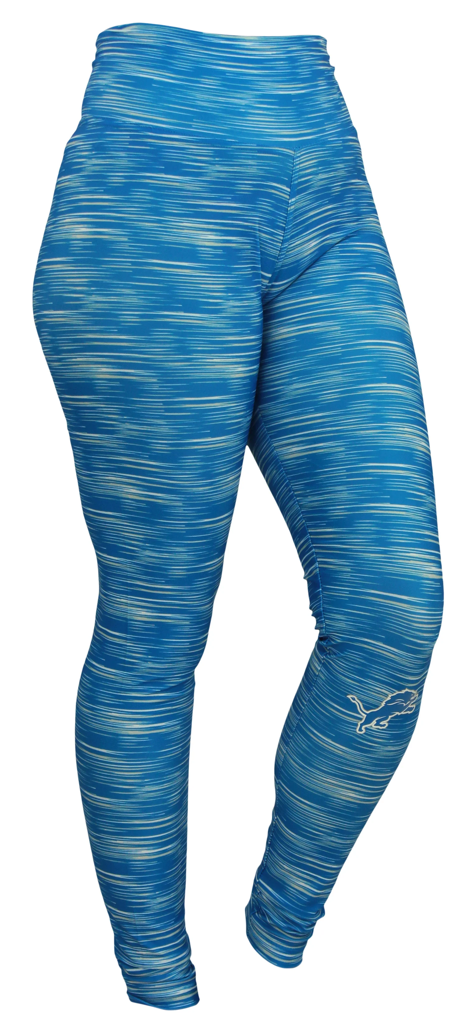 Zubaz NFL Football Women's Detroit Lions Space Dye Legging - Image 7