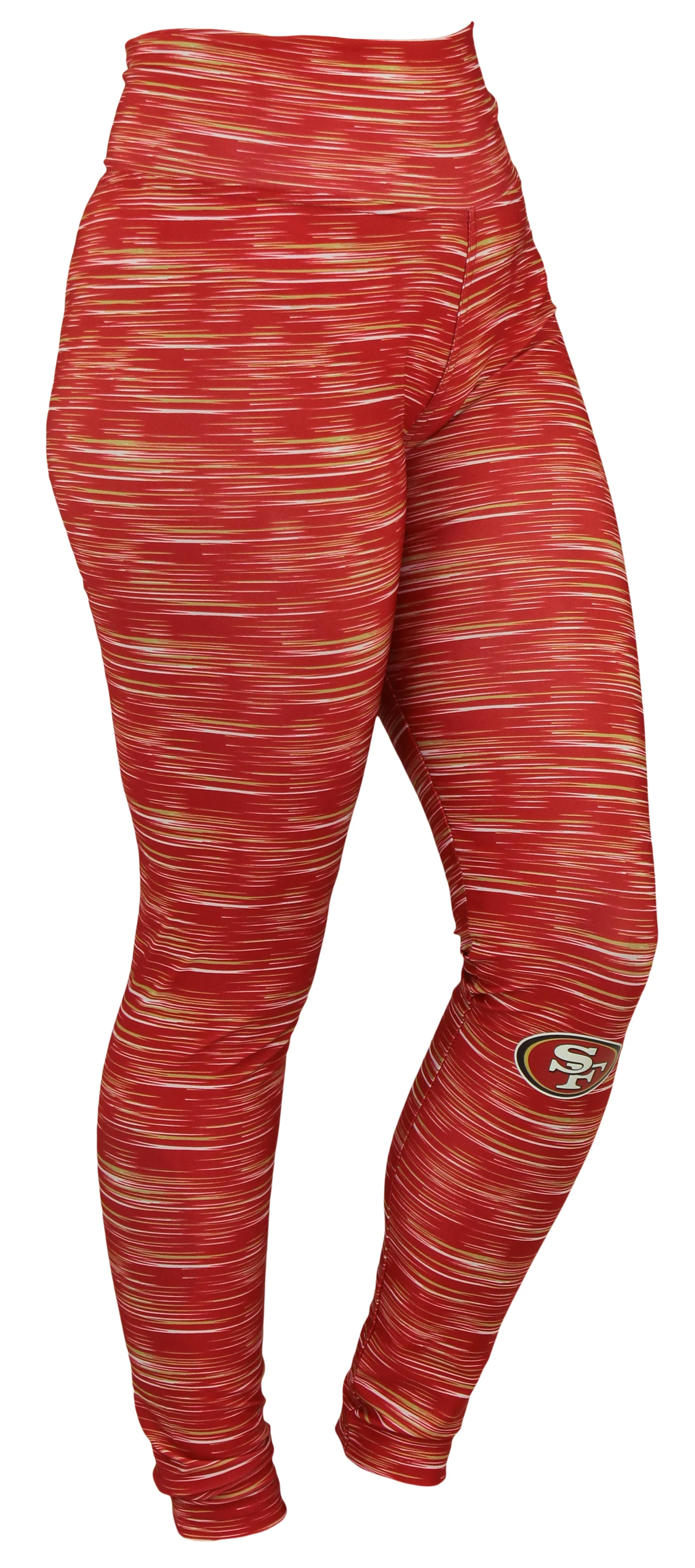 Zubaz NFL Football Women's San Francisco 49ers Space Dye Legging - Image 3