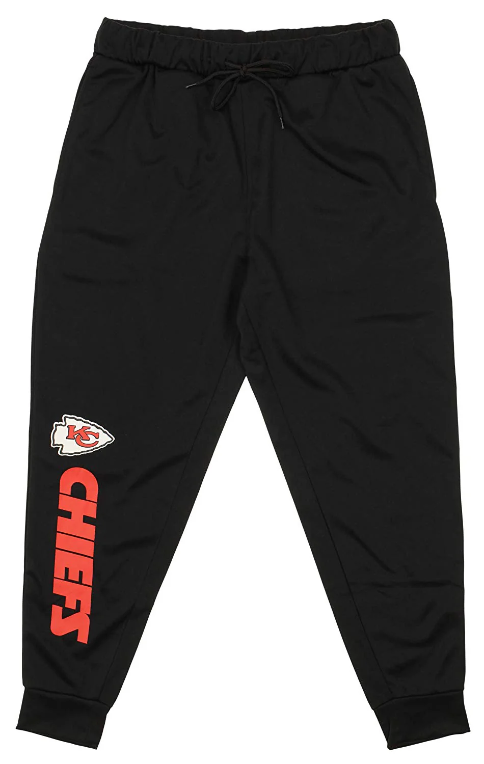 Zubaz NFL Kansas City Chiefs Men's Poly Fleece Jogger, Black - Image 2