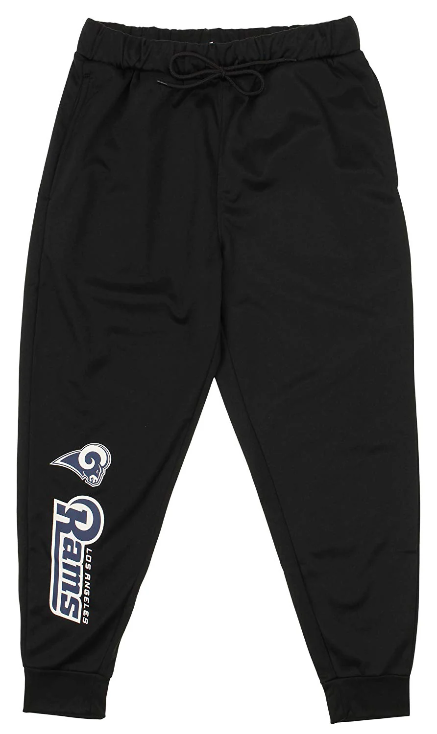 Zubaz NFL Los Angeles Rams Men's Poly Fleece Jogger, Black - Image 6