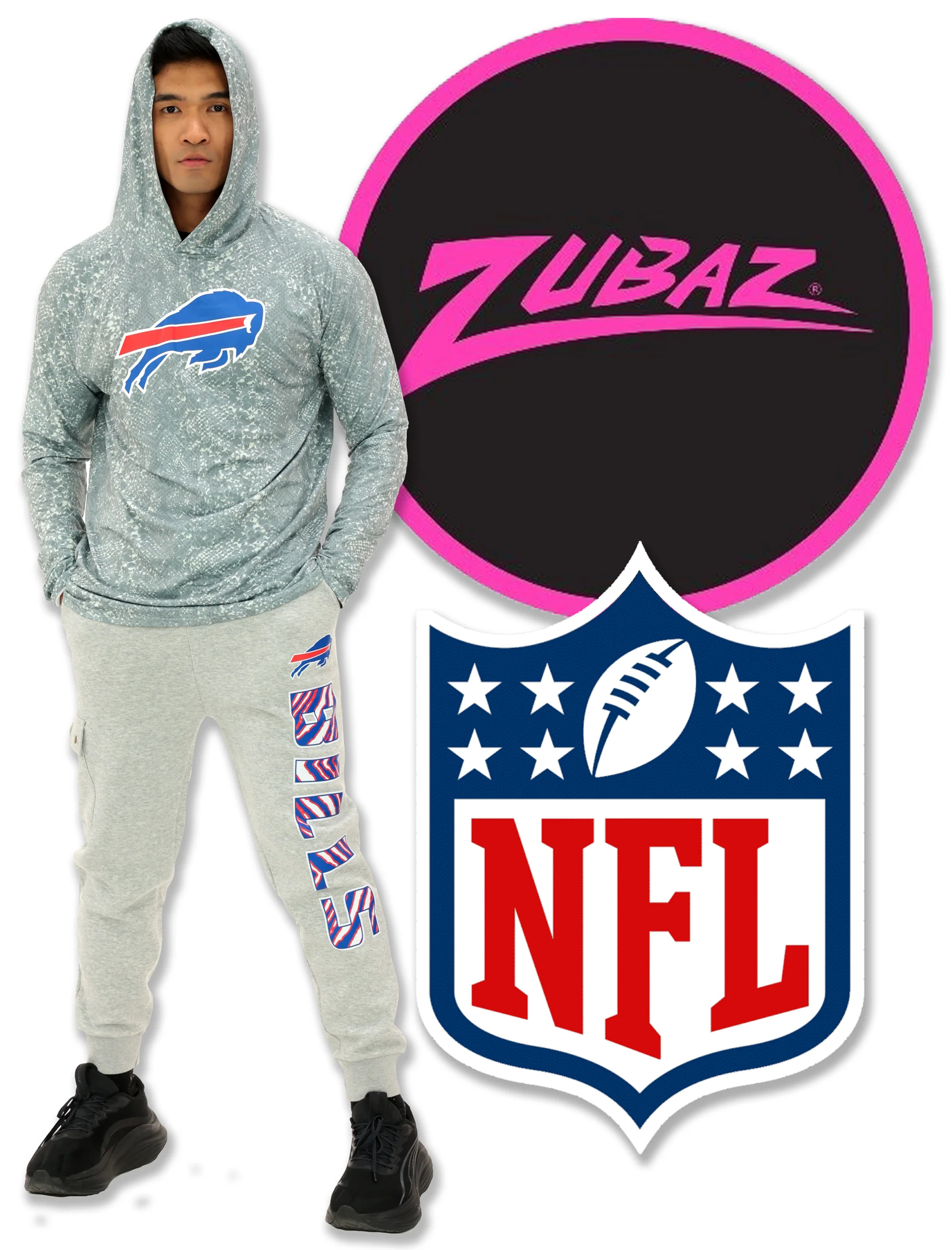 Zubaz NFL MEN Cargo Joggers - Gray, BALTIMORE RAVENS - Image 7