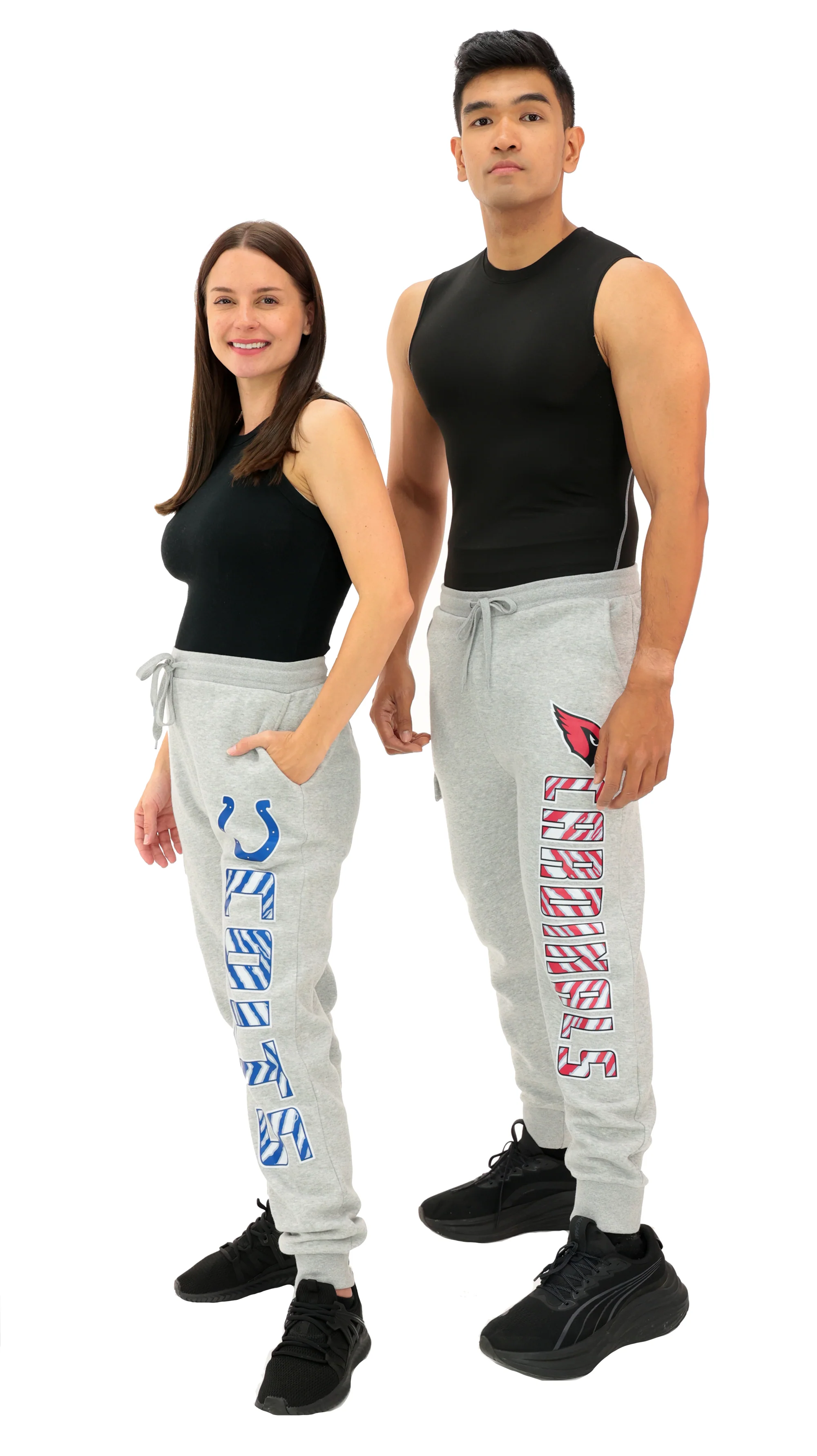 Zubaz NFL  MEN Cargo Joggers - Gray, HOUSTON TEXANS - Image 6