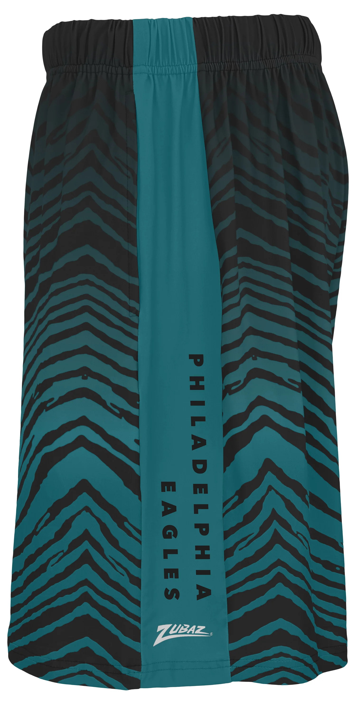 Zubaz NFL Men's 7in Fade Primary Stacked Text Shorts, Philadelphia Eagles - Image 2