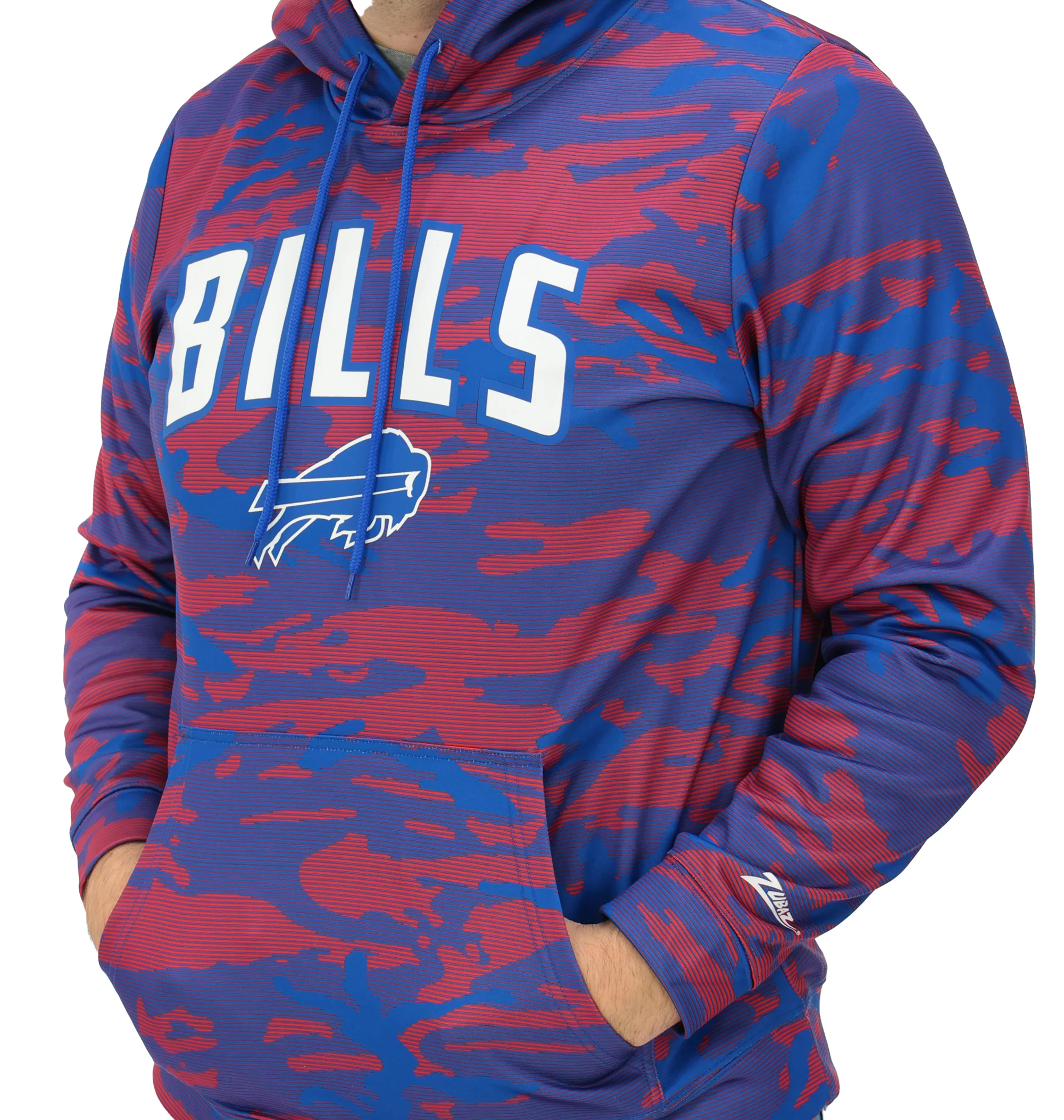 Zubaz NFL Men's Arch All Over Camo Hoodie, BUFFALO BILLS - Image 24